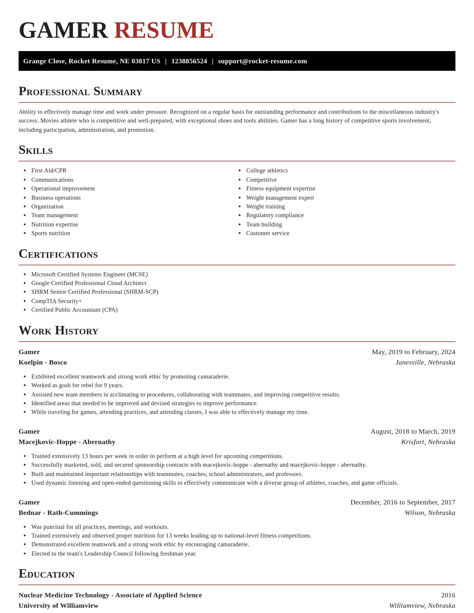 Exquisite resume template