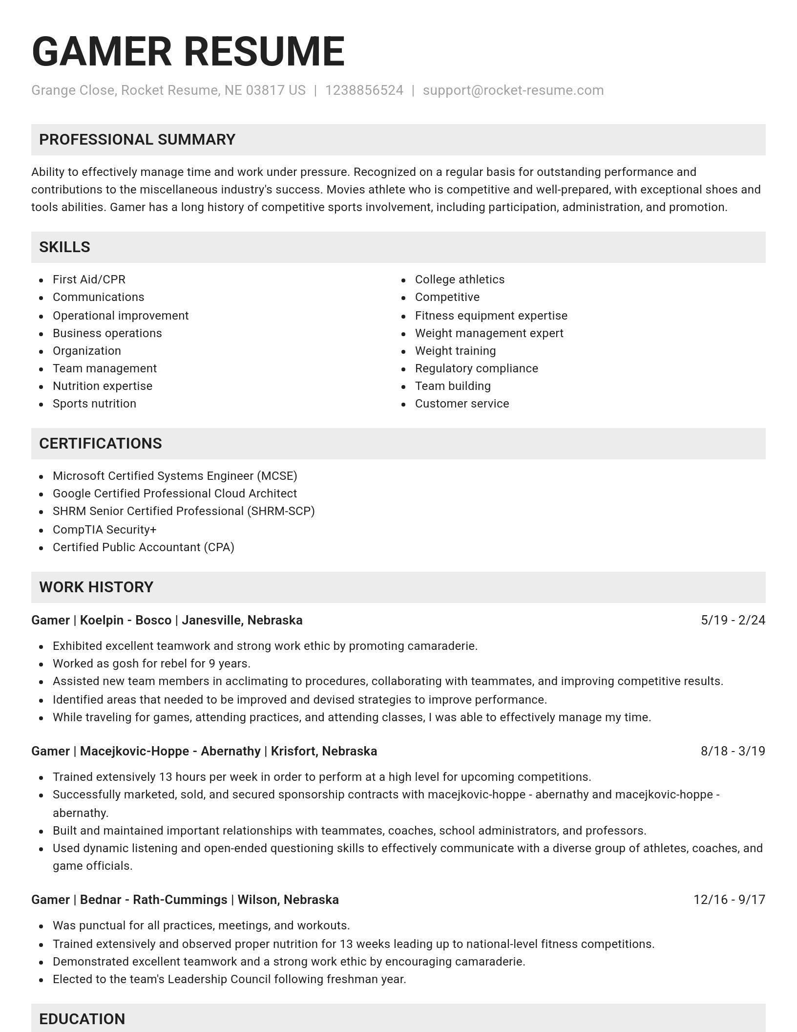 Genius resume template