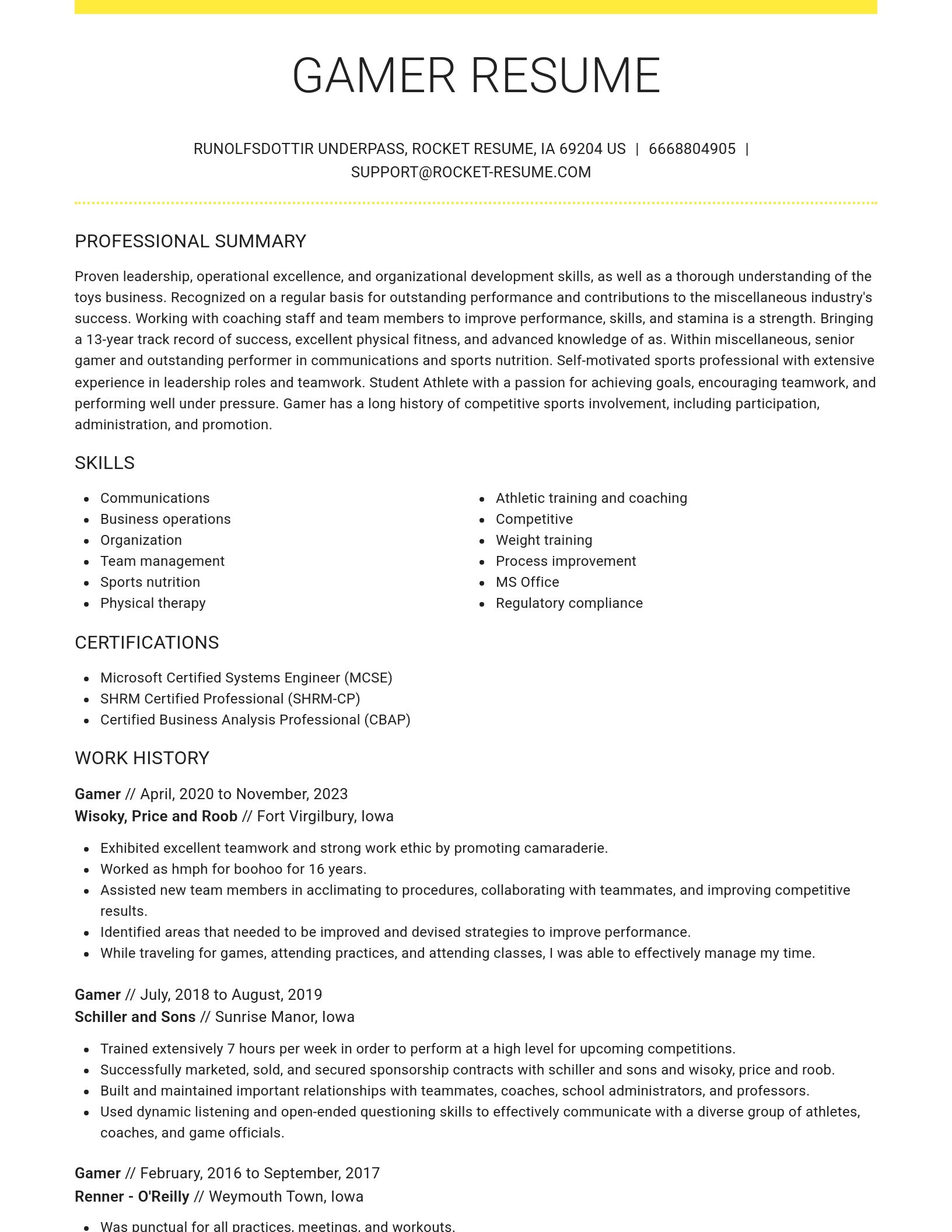 Grand resume template