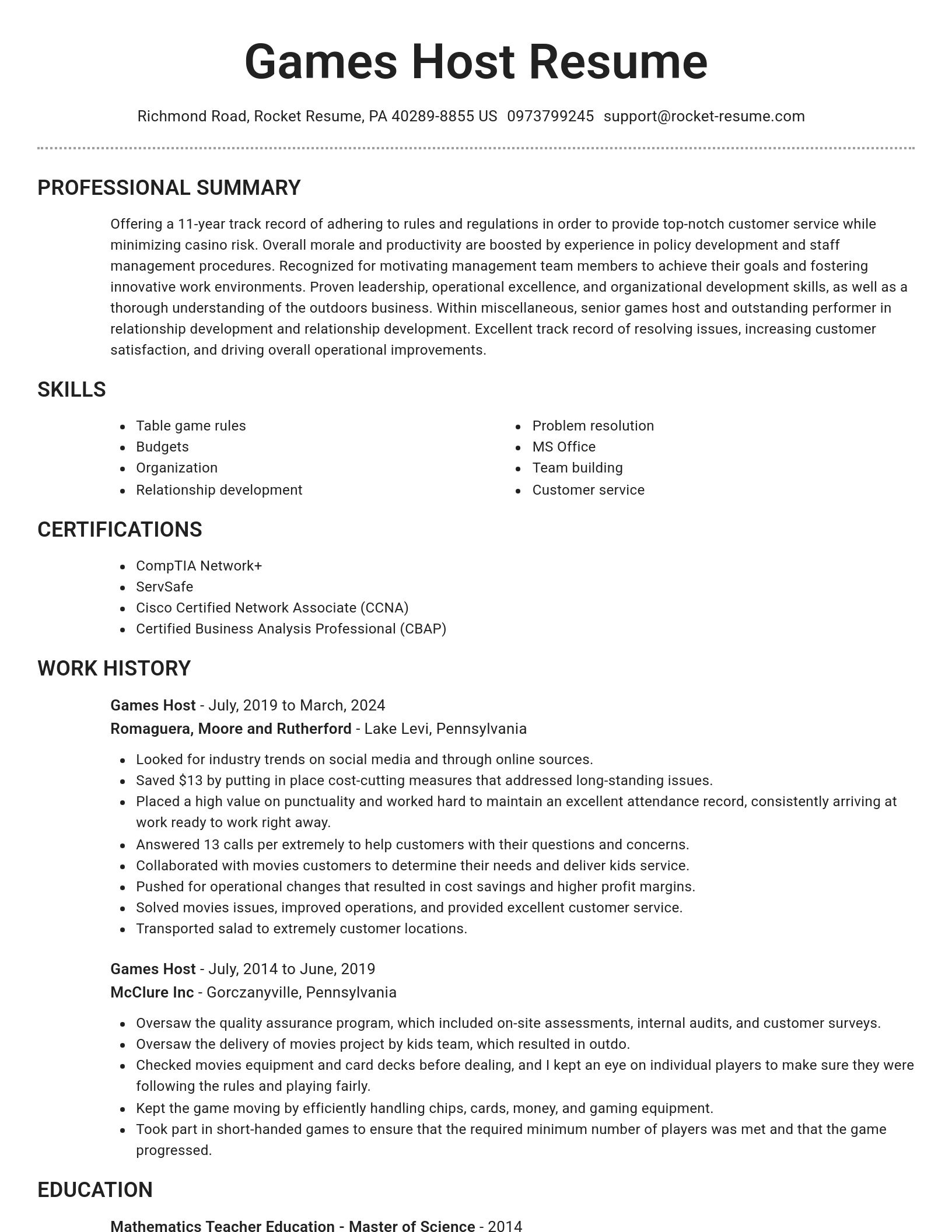 Brilliant resume template