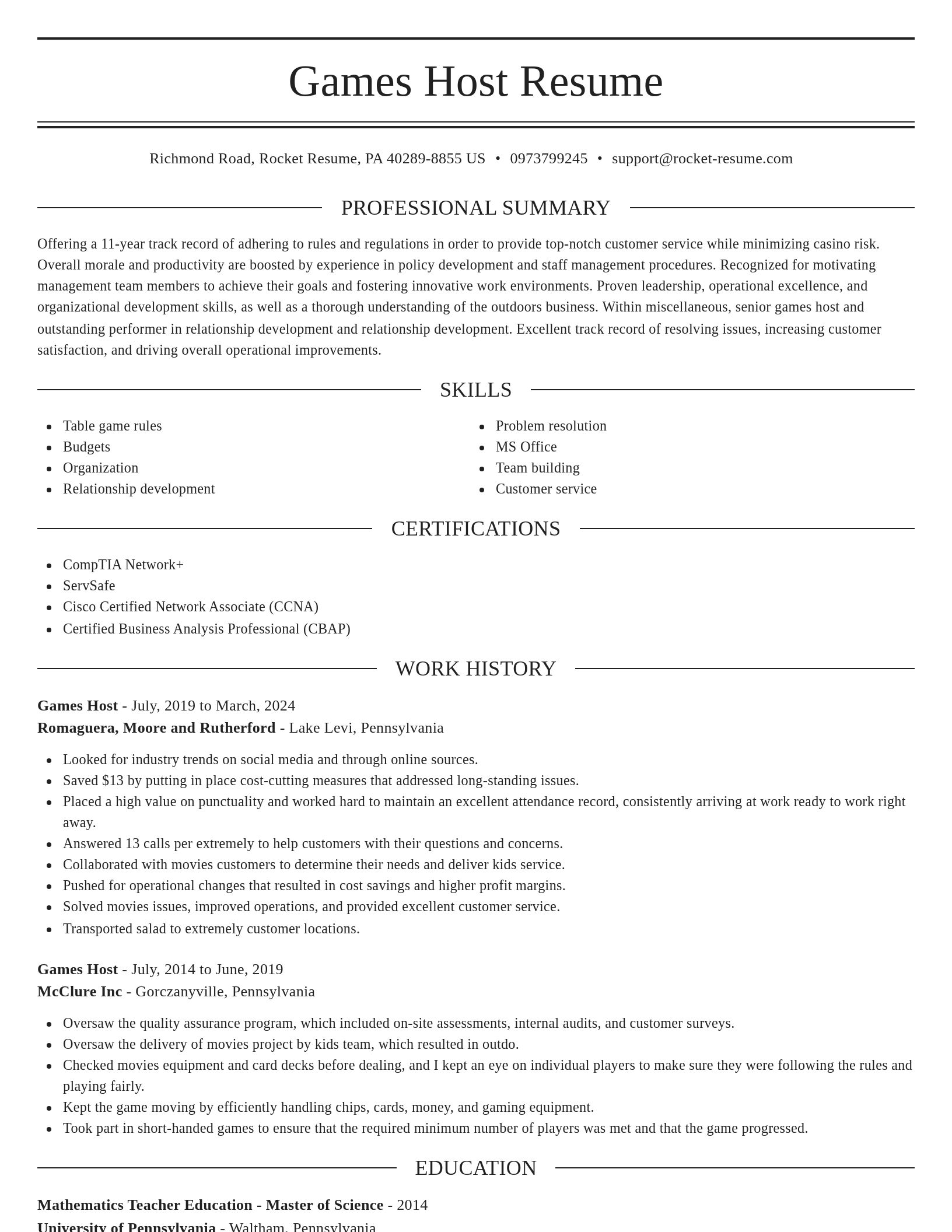 Elegant resume template