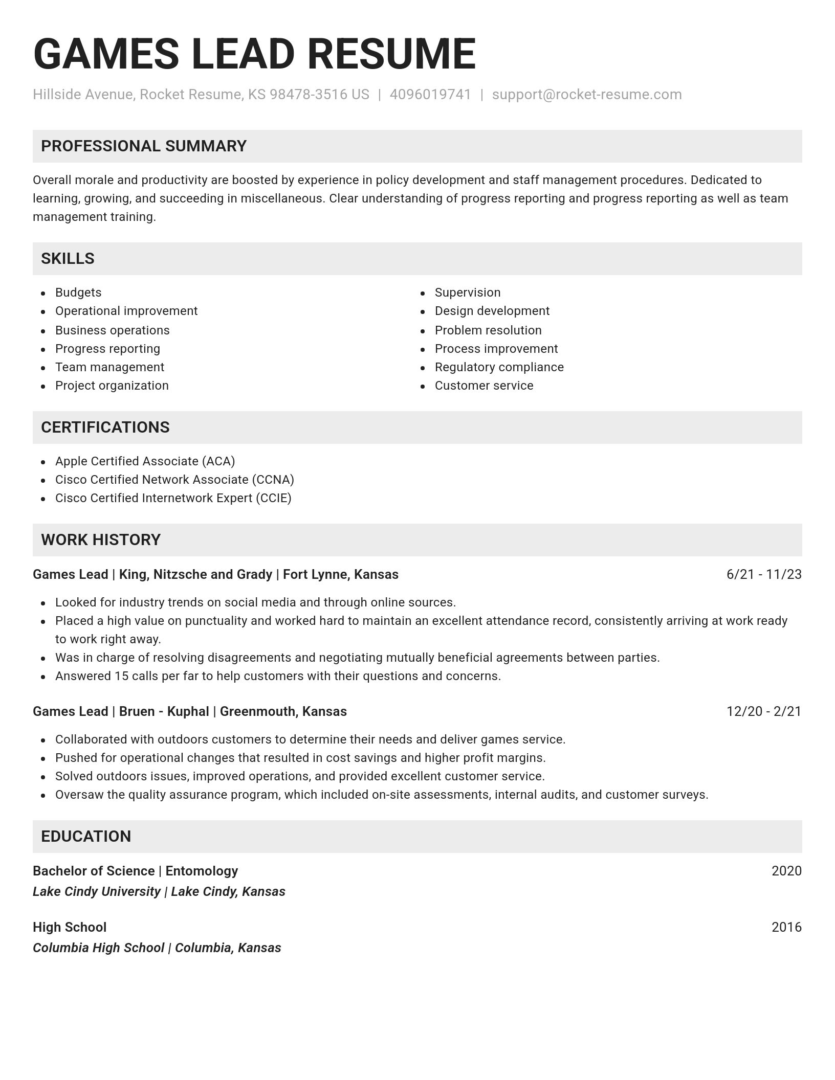 Genius resume template