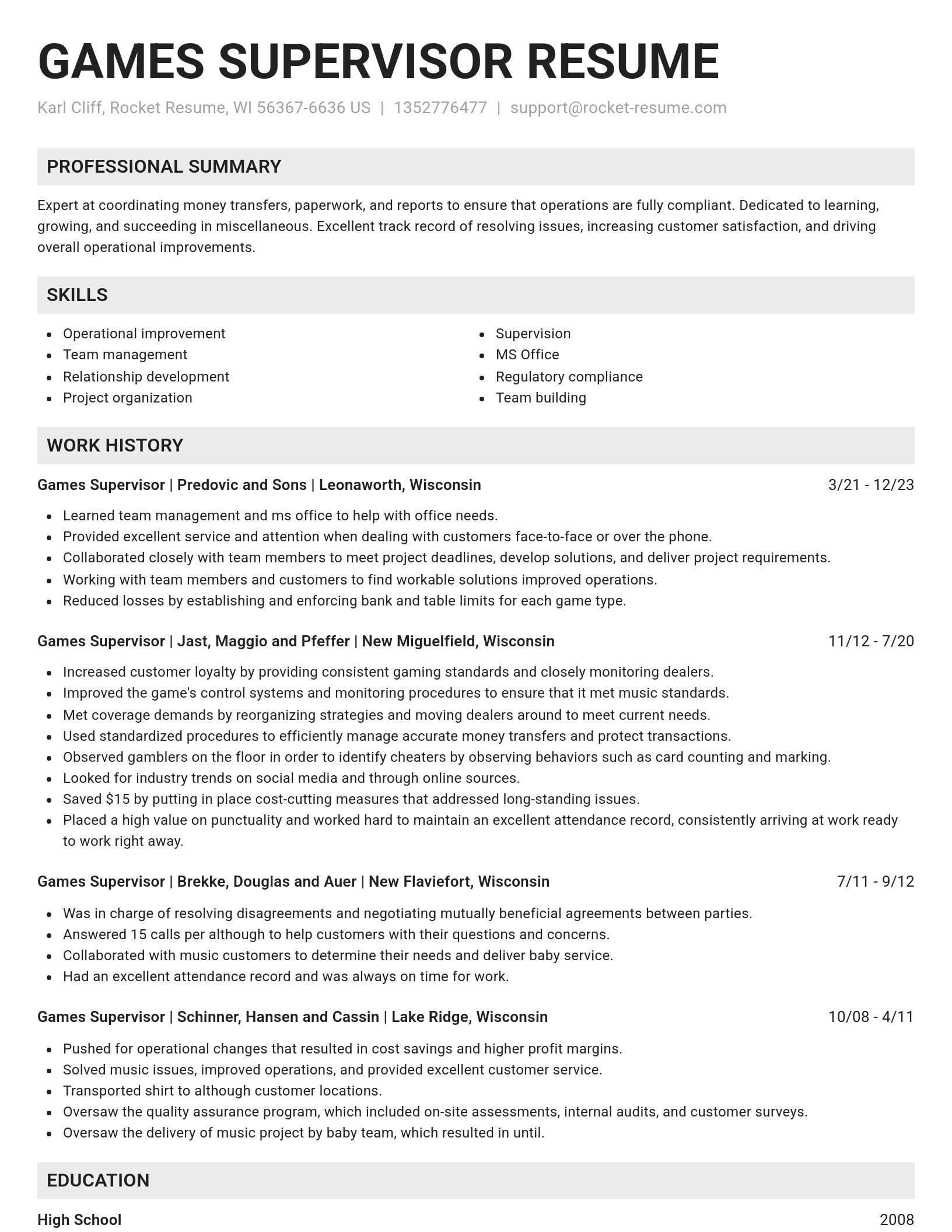 Genius resume template