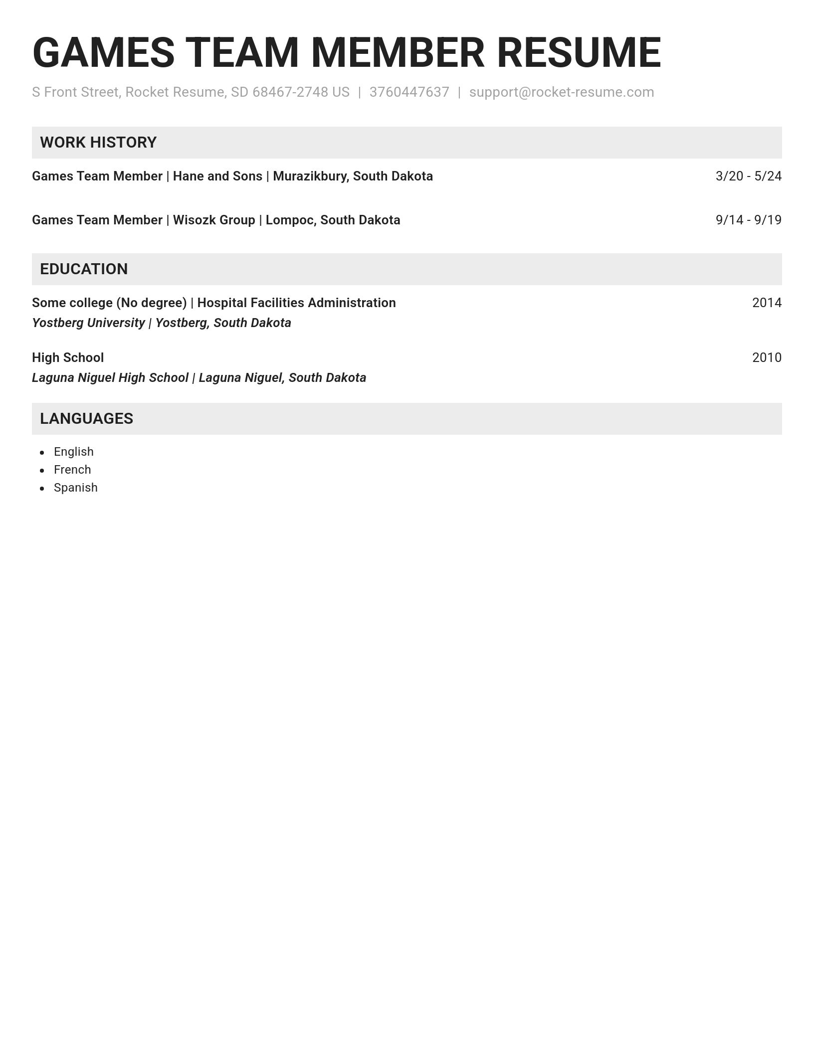 Genius resume template