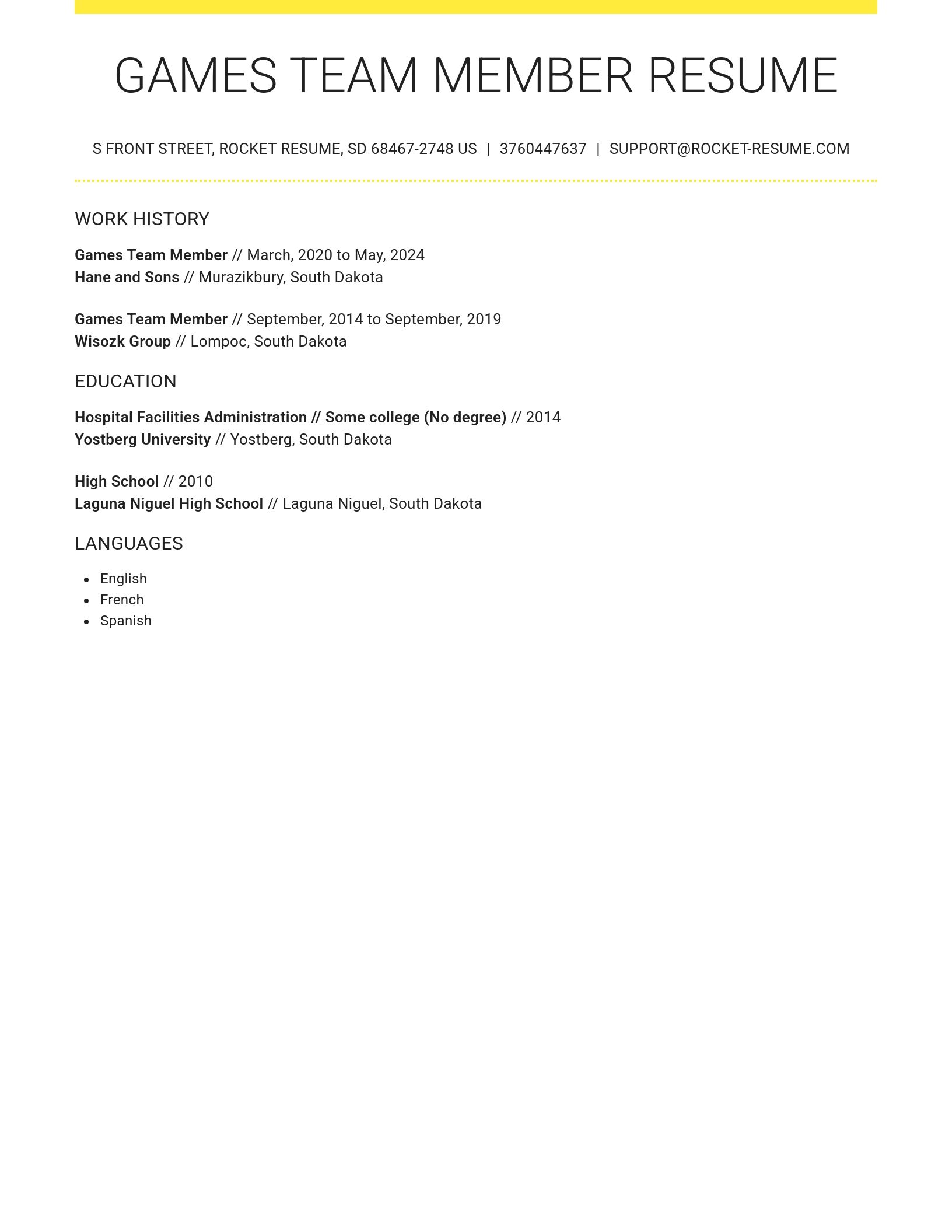 Grand resume template