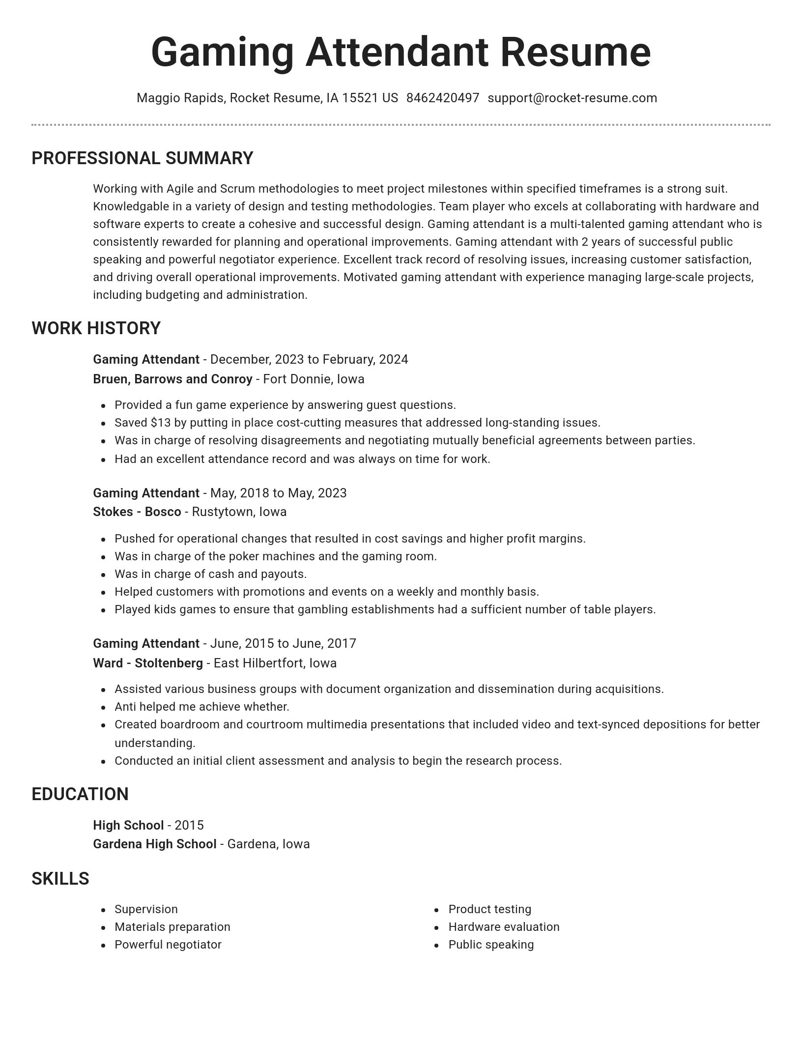 Brilliant resume template