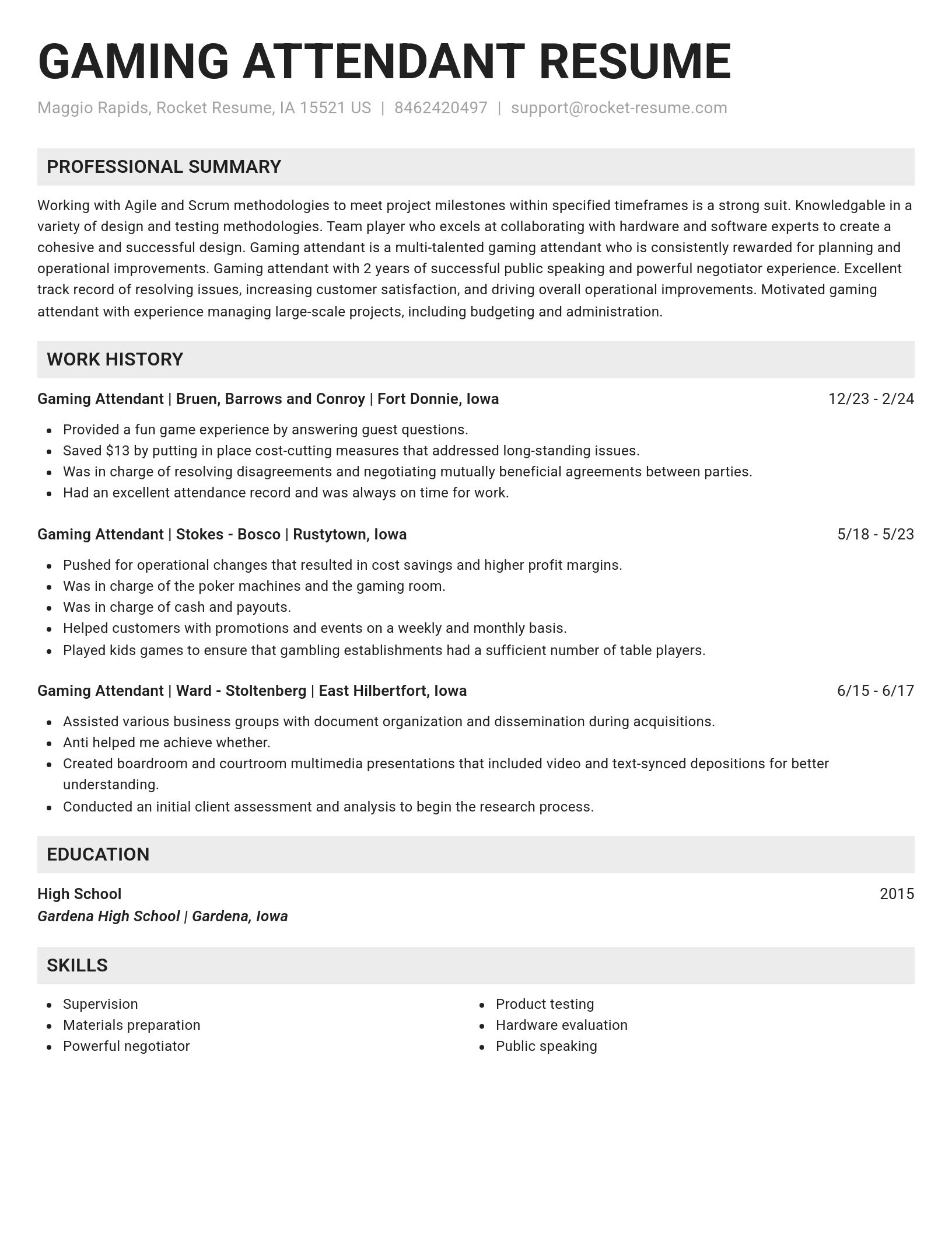 Genius resume template