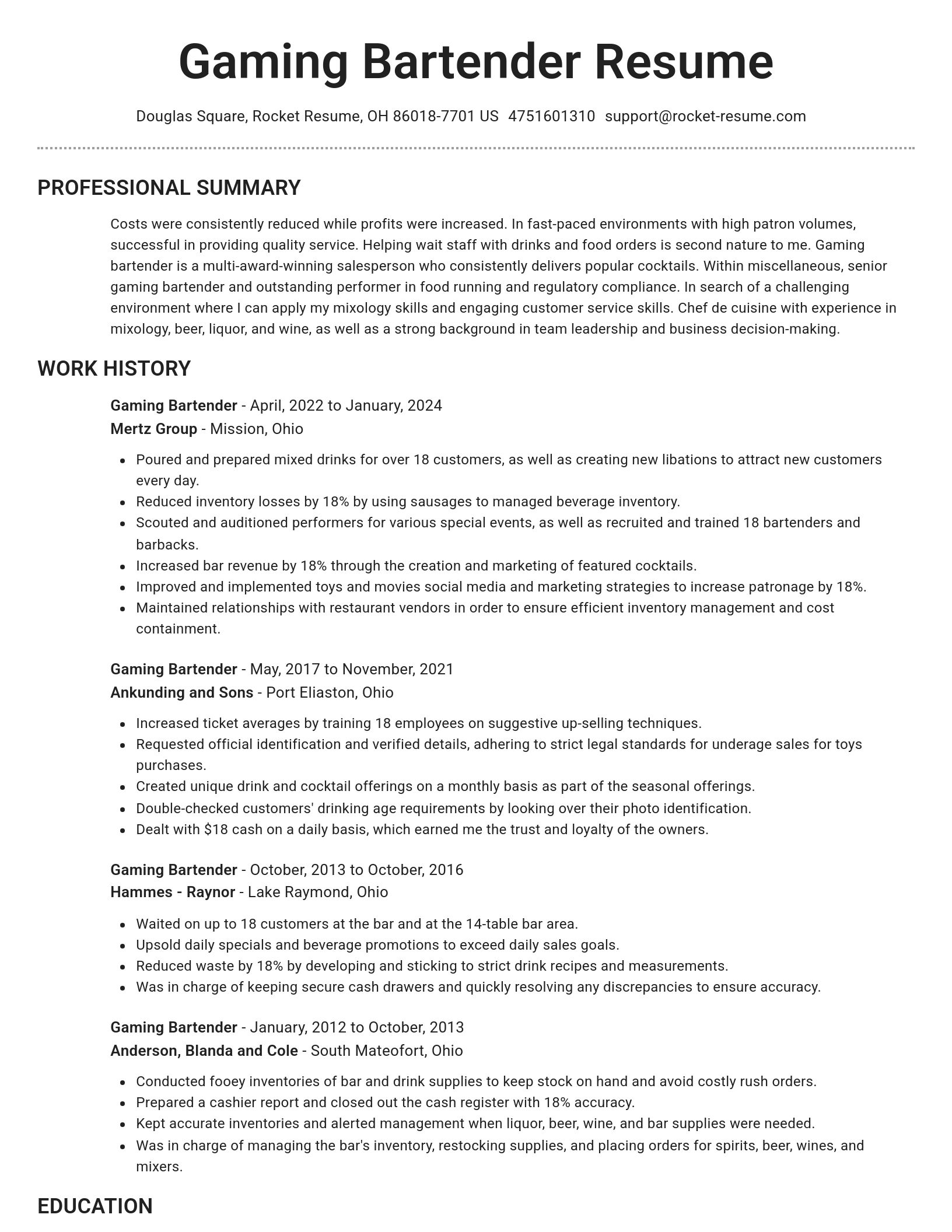 Brilliant resume template