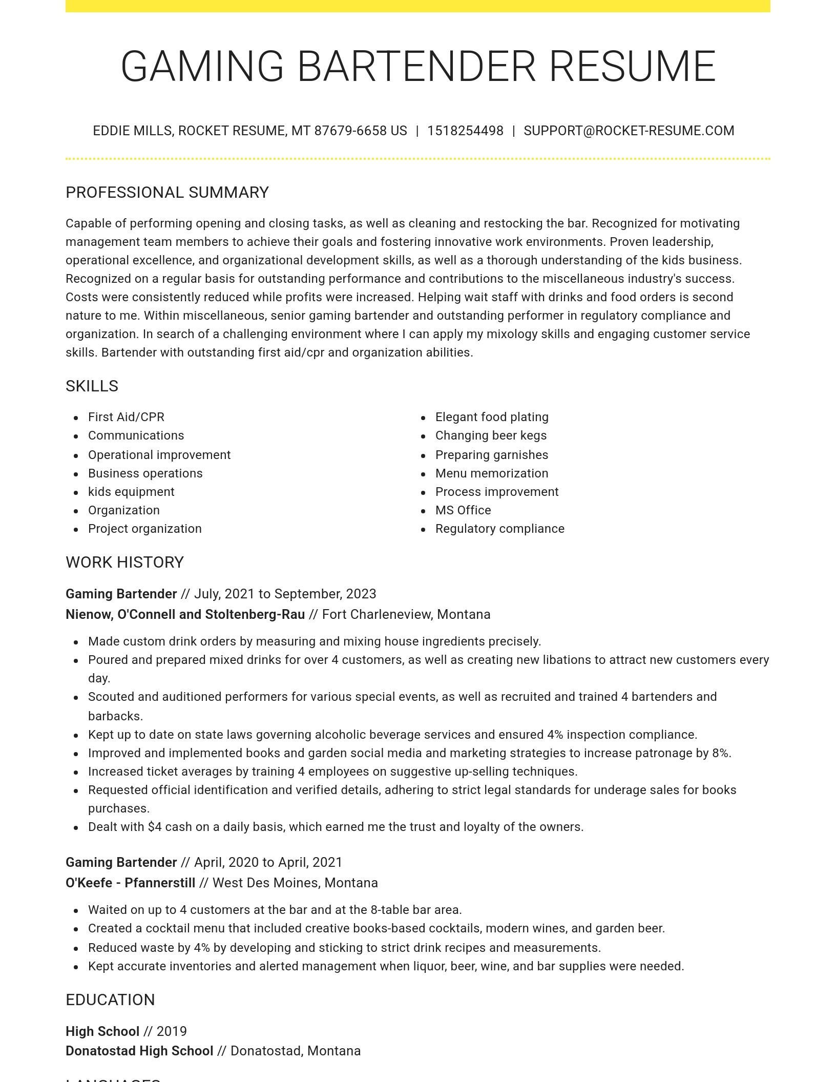 Grand resume template