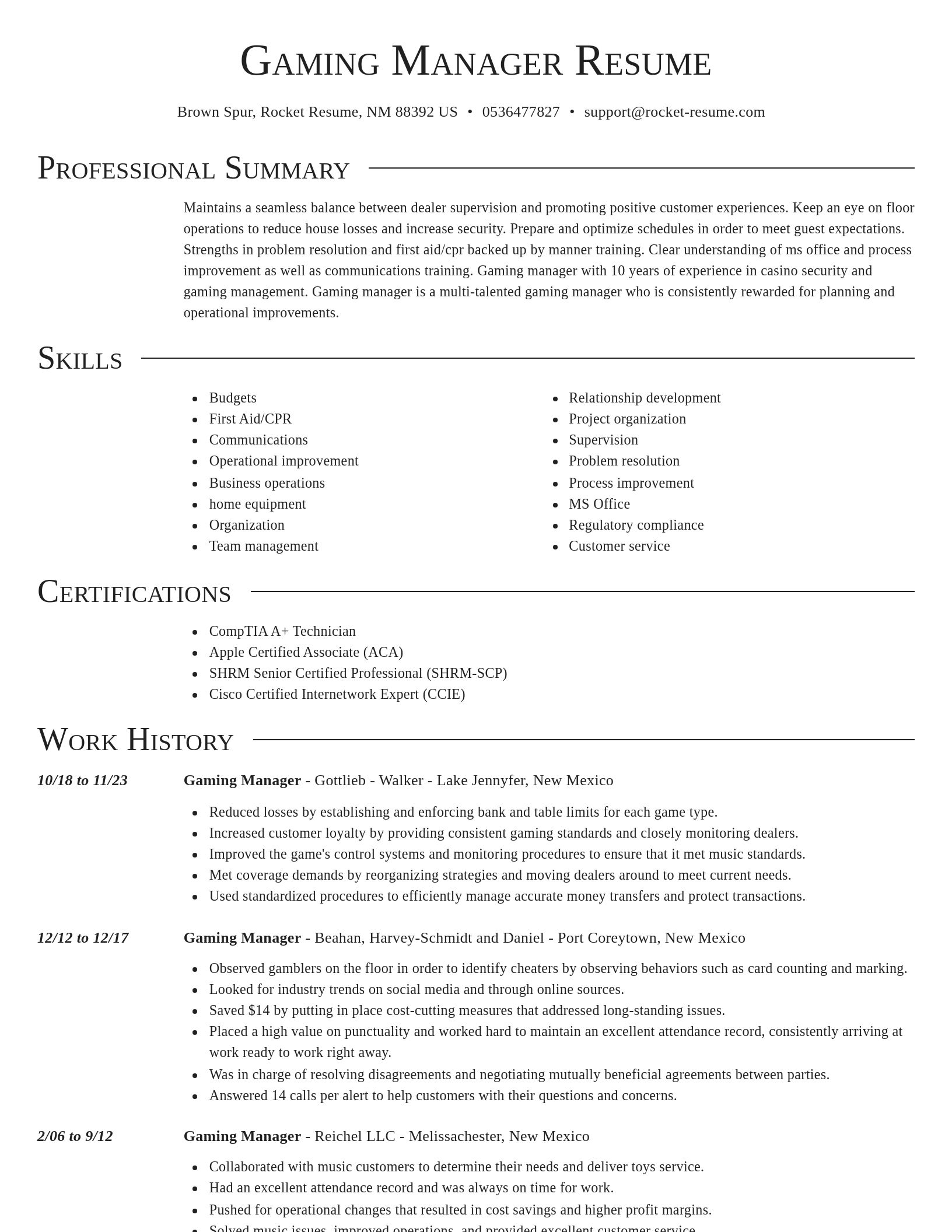 Director resume template