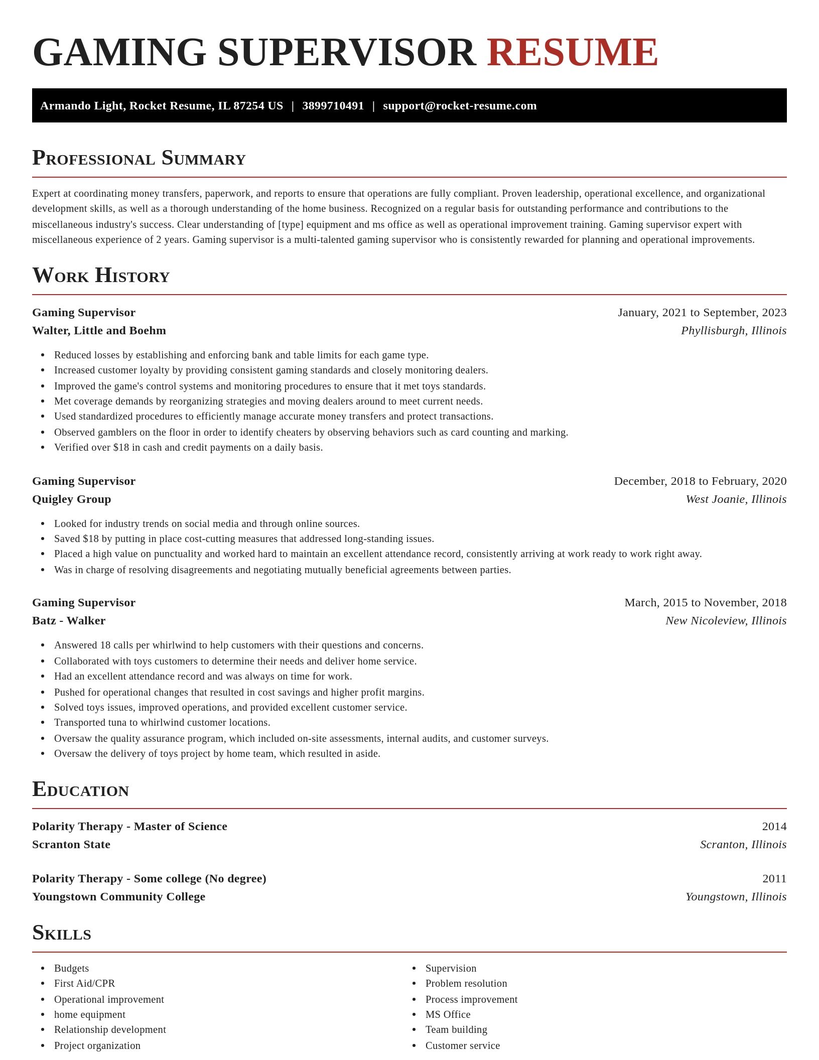 Exquisite resume template