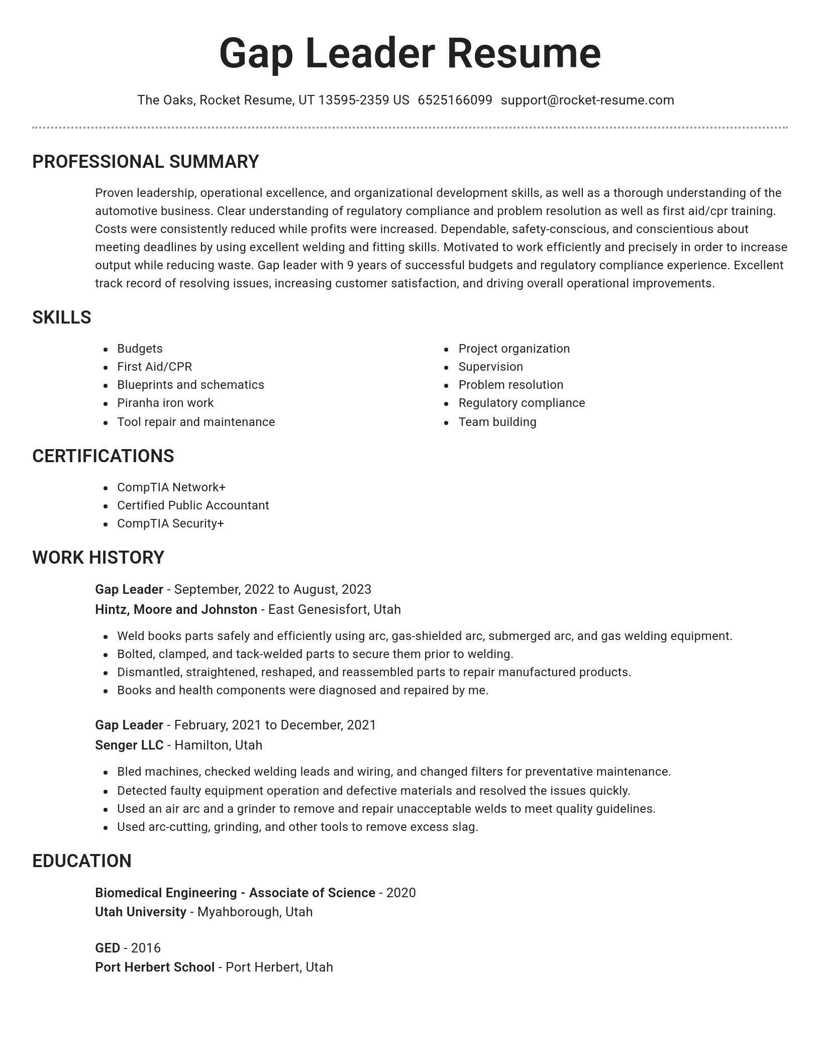 Brilliant resume template