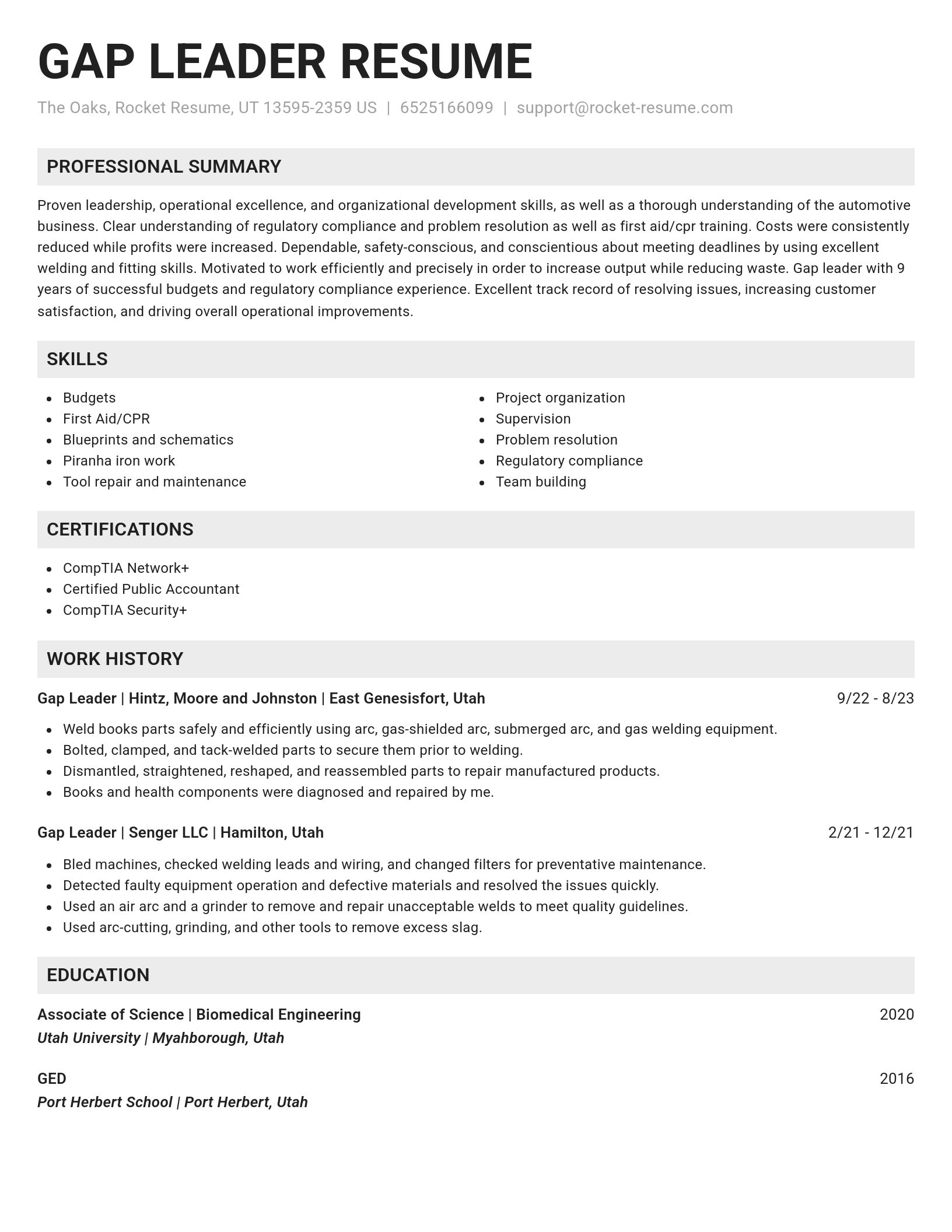 Genius resume template