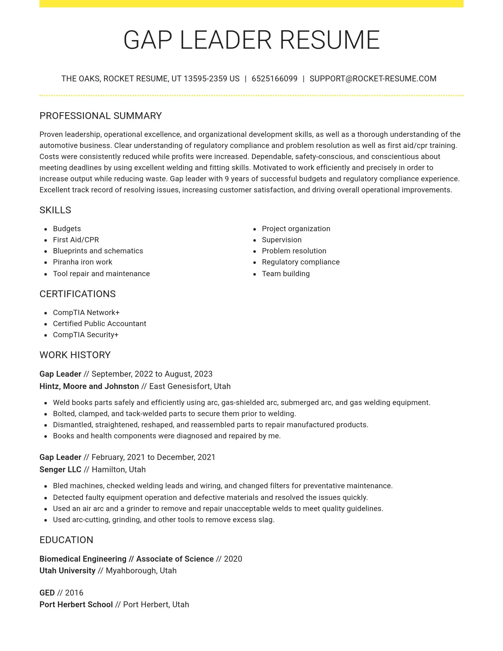 Grand resume template