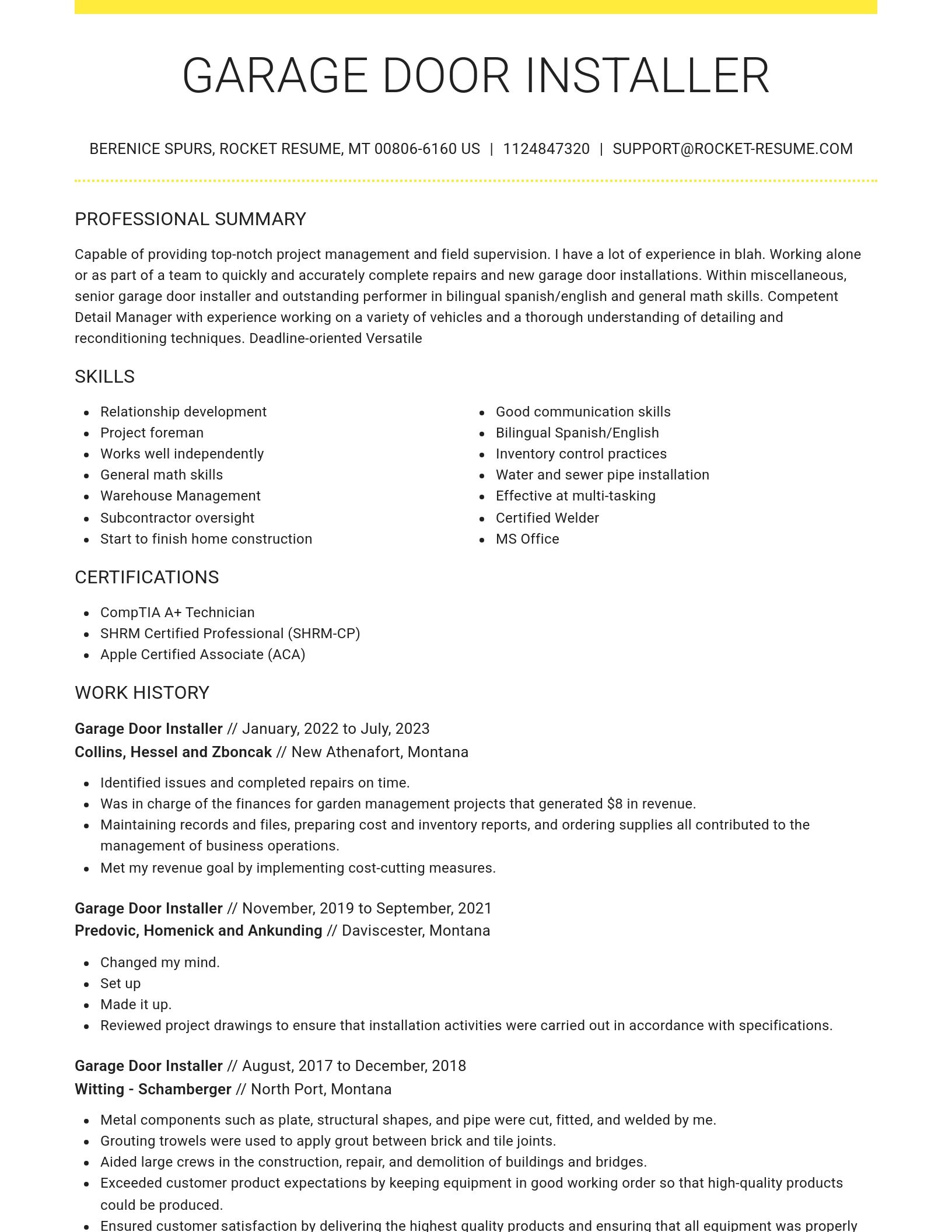 Grand resume template