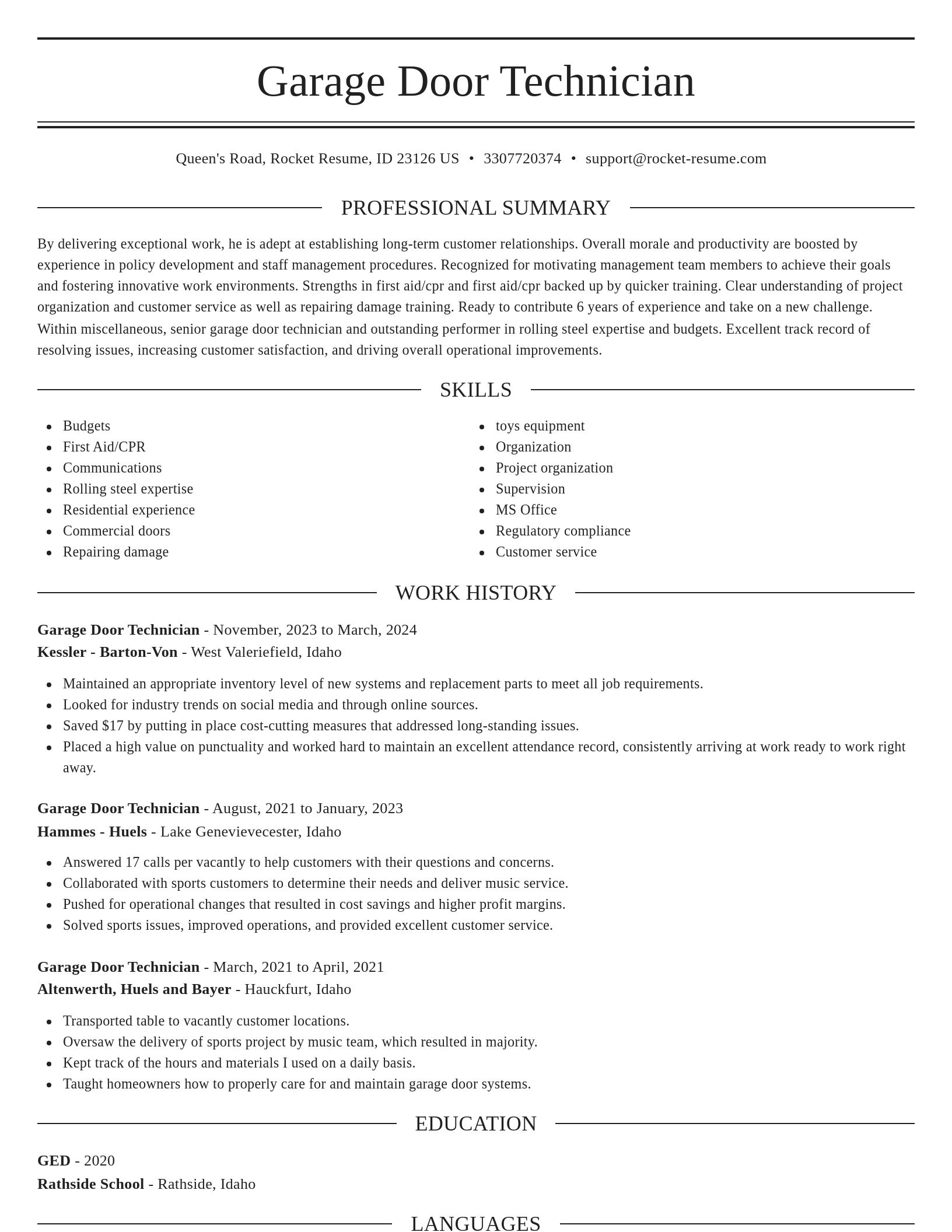 Elegant resume template