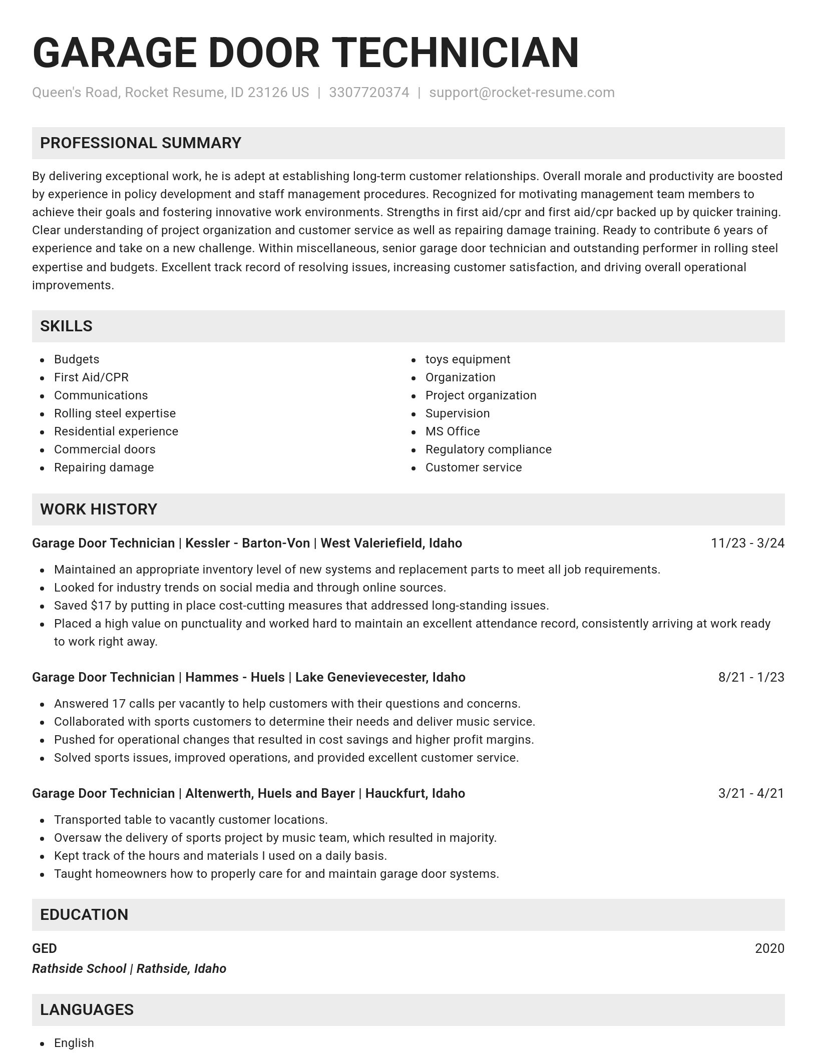 Genius resume template