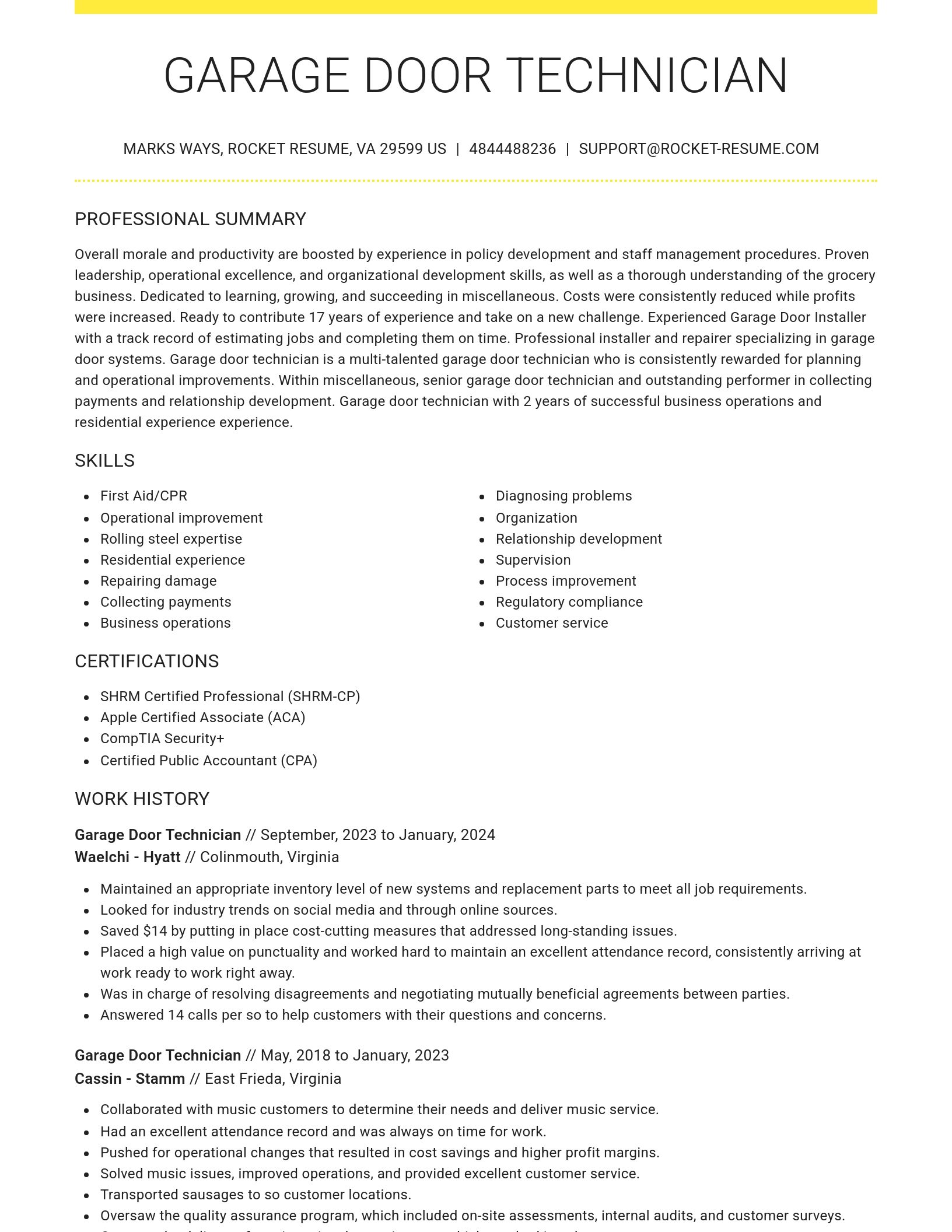 Grand resume template