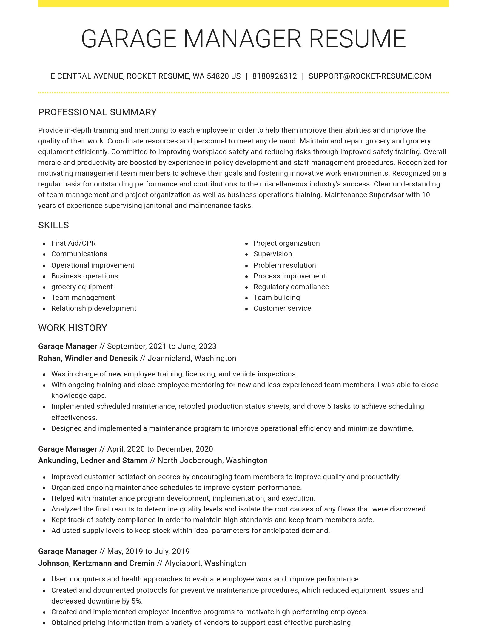 Grand resume template
