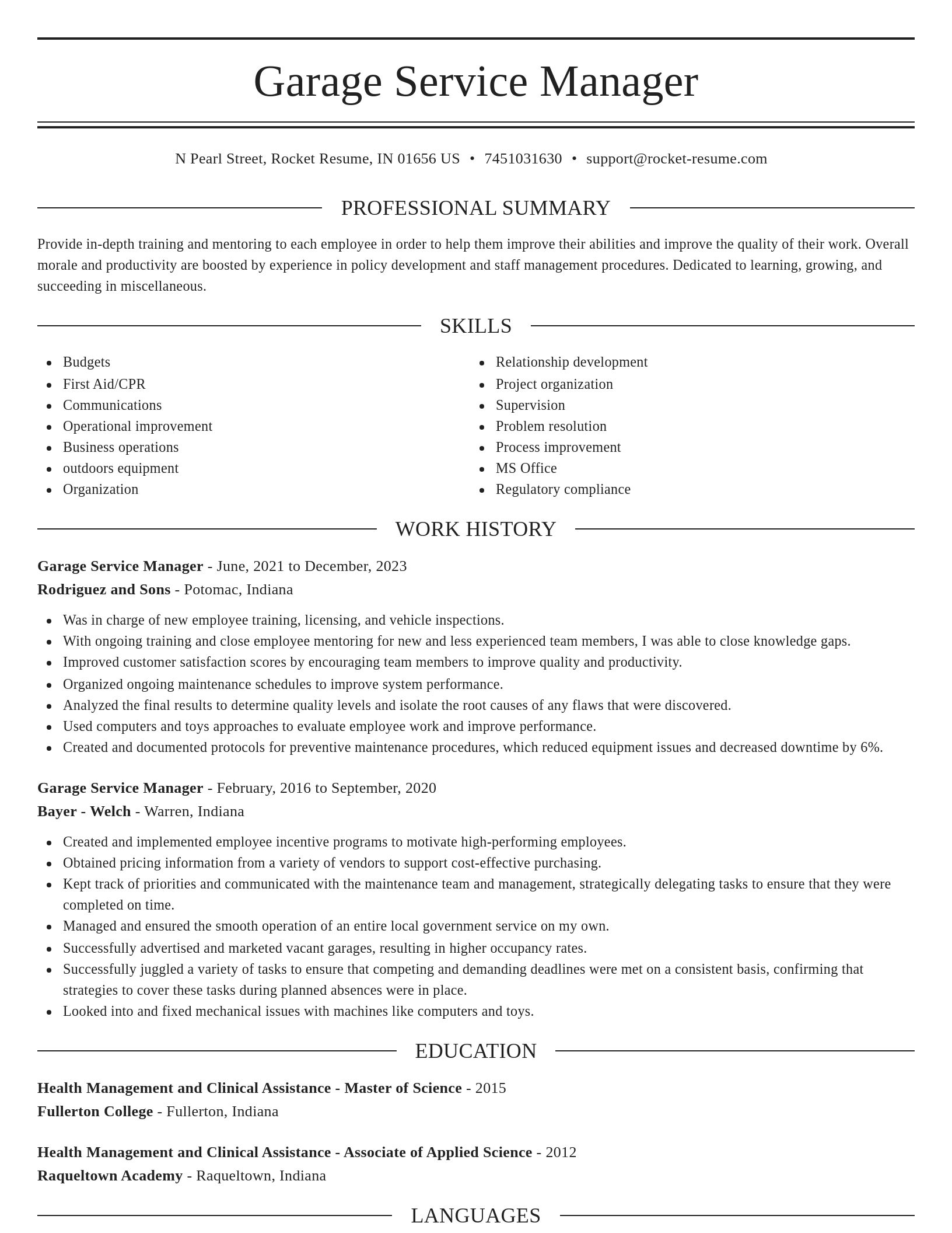 Elegant resume template