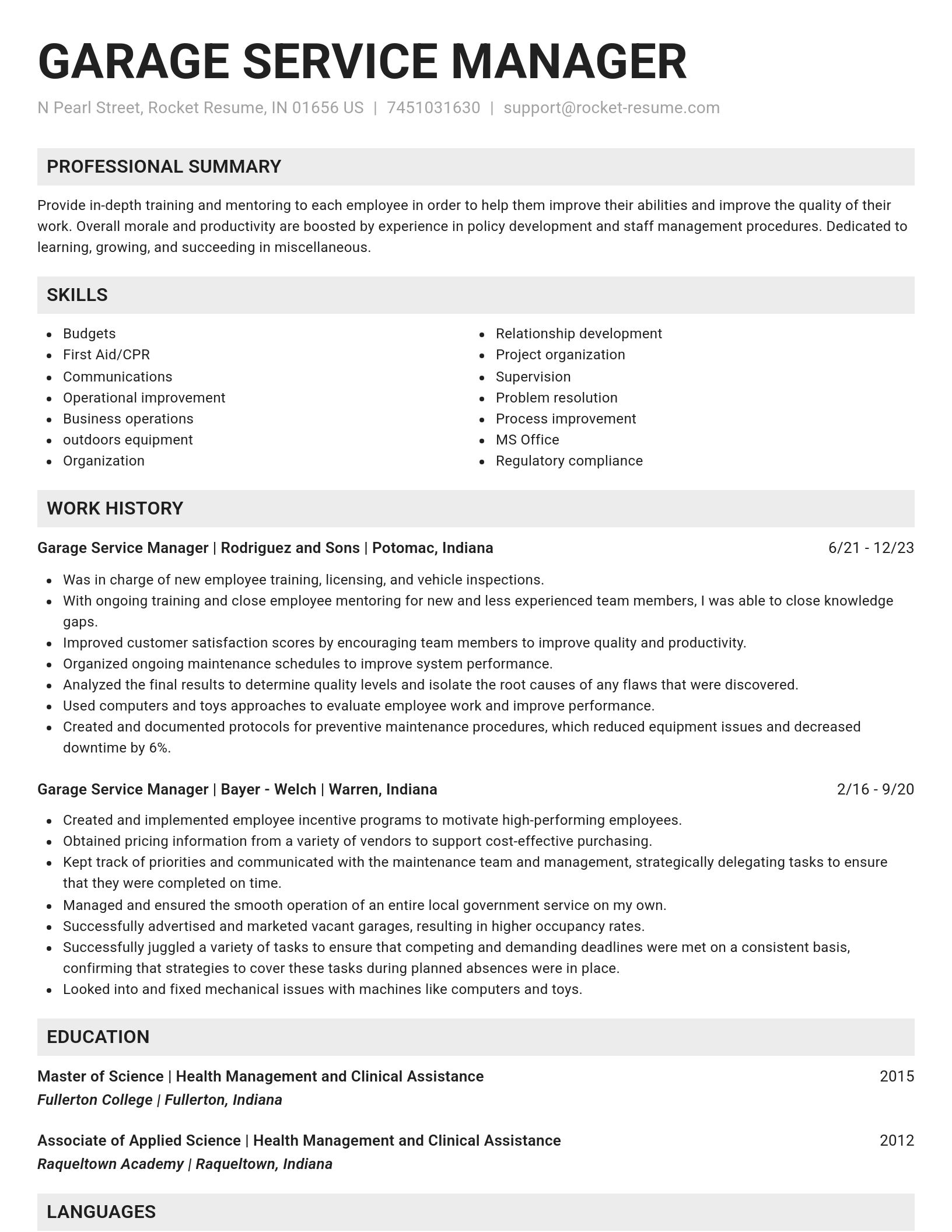 Genius resume template