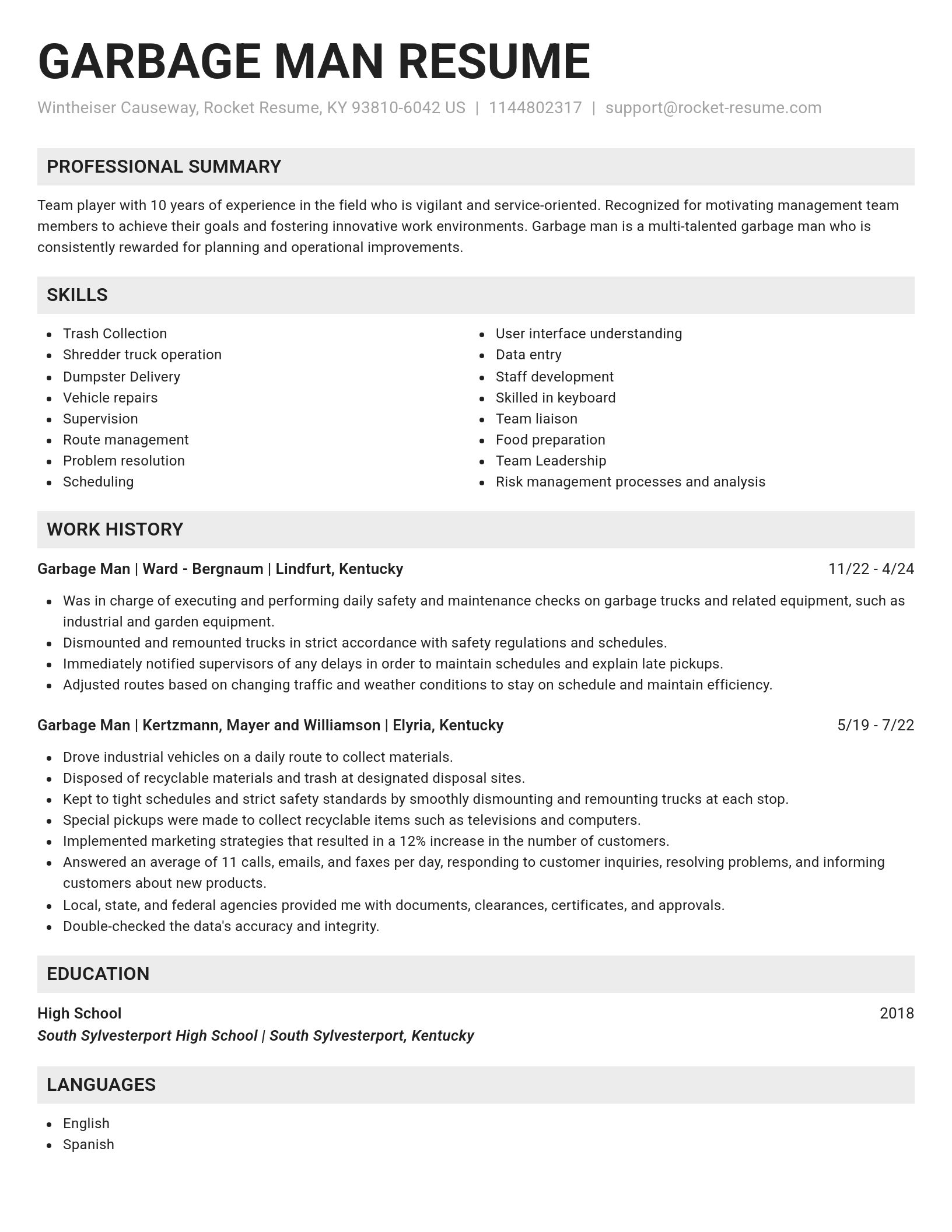 Genius resume template