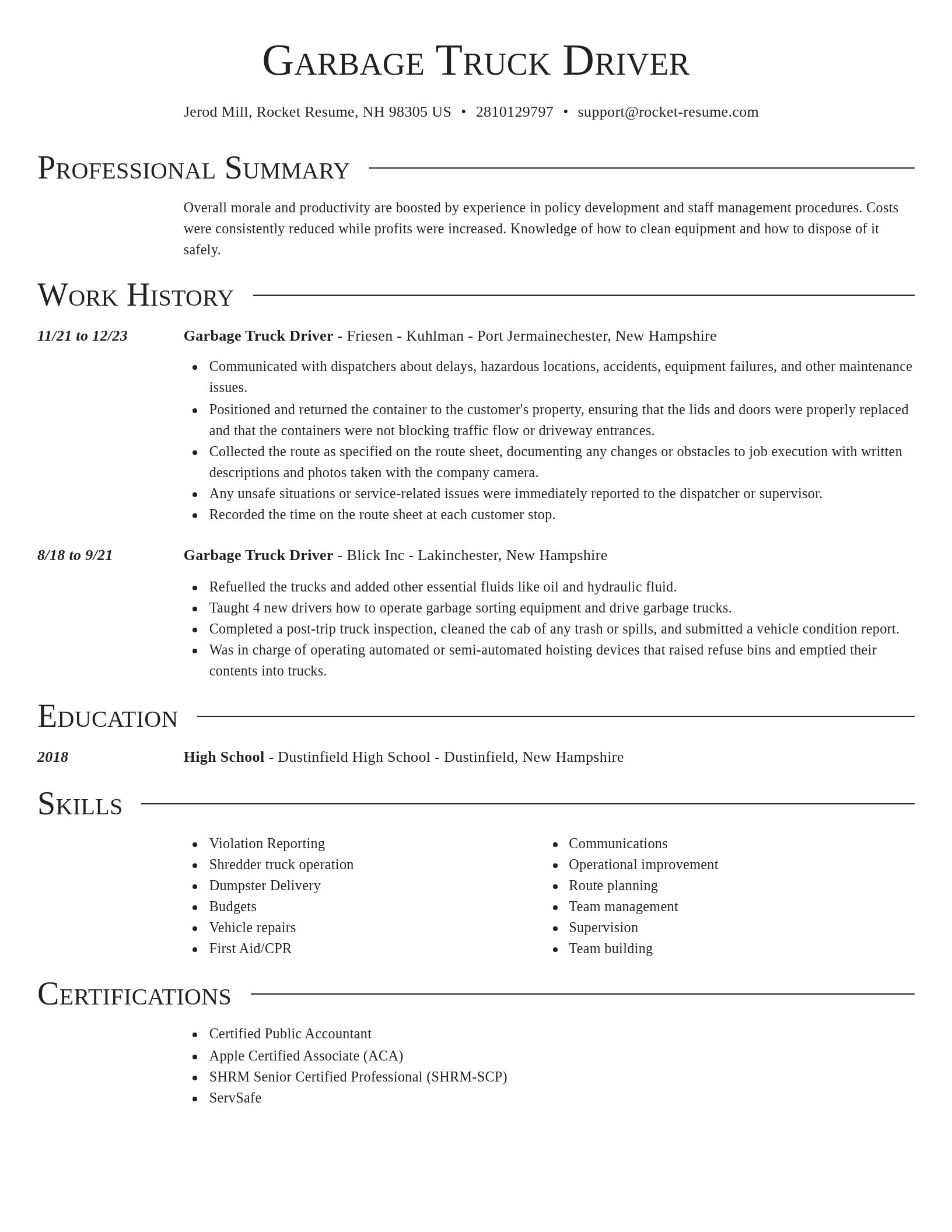 Director resume template
