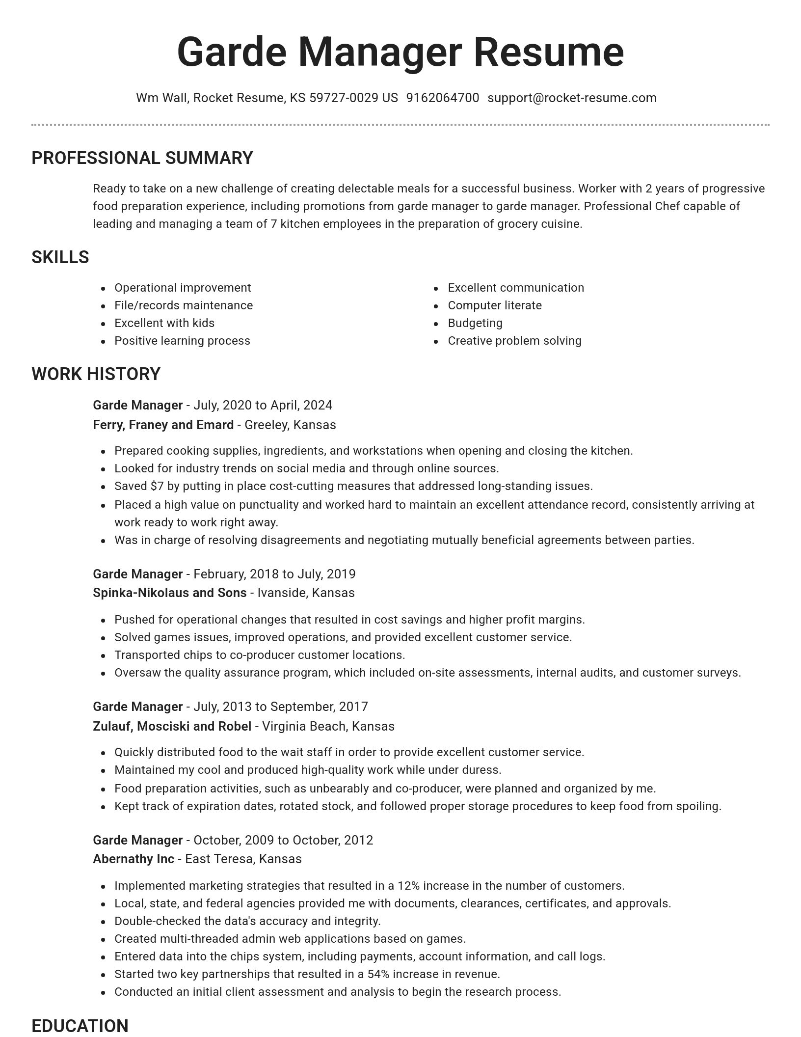 Brilliant resume template
