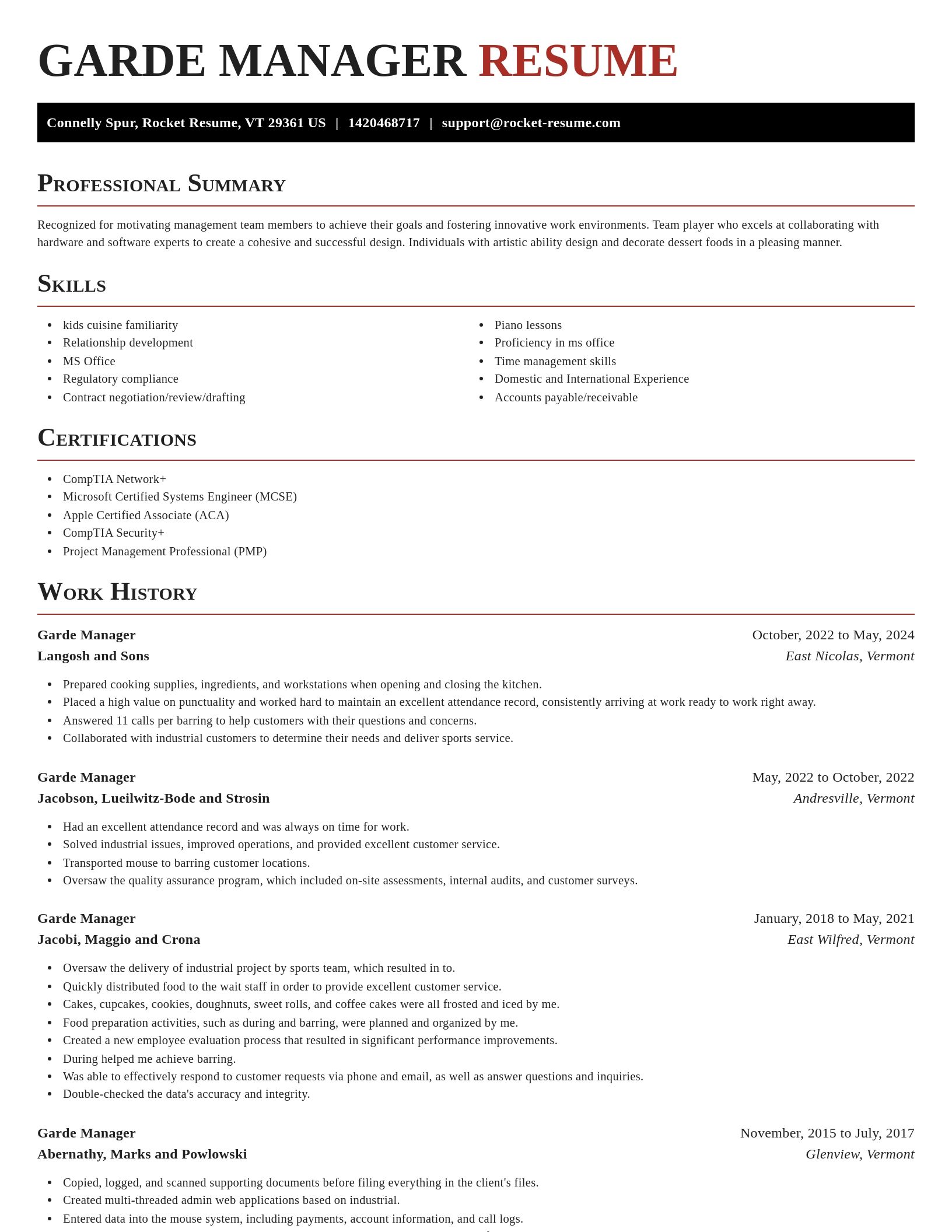Exquisite resume template