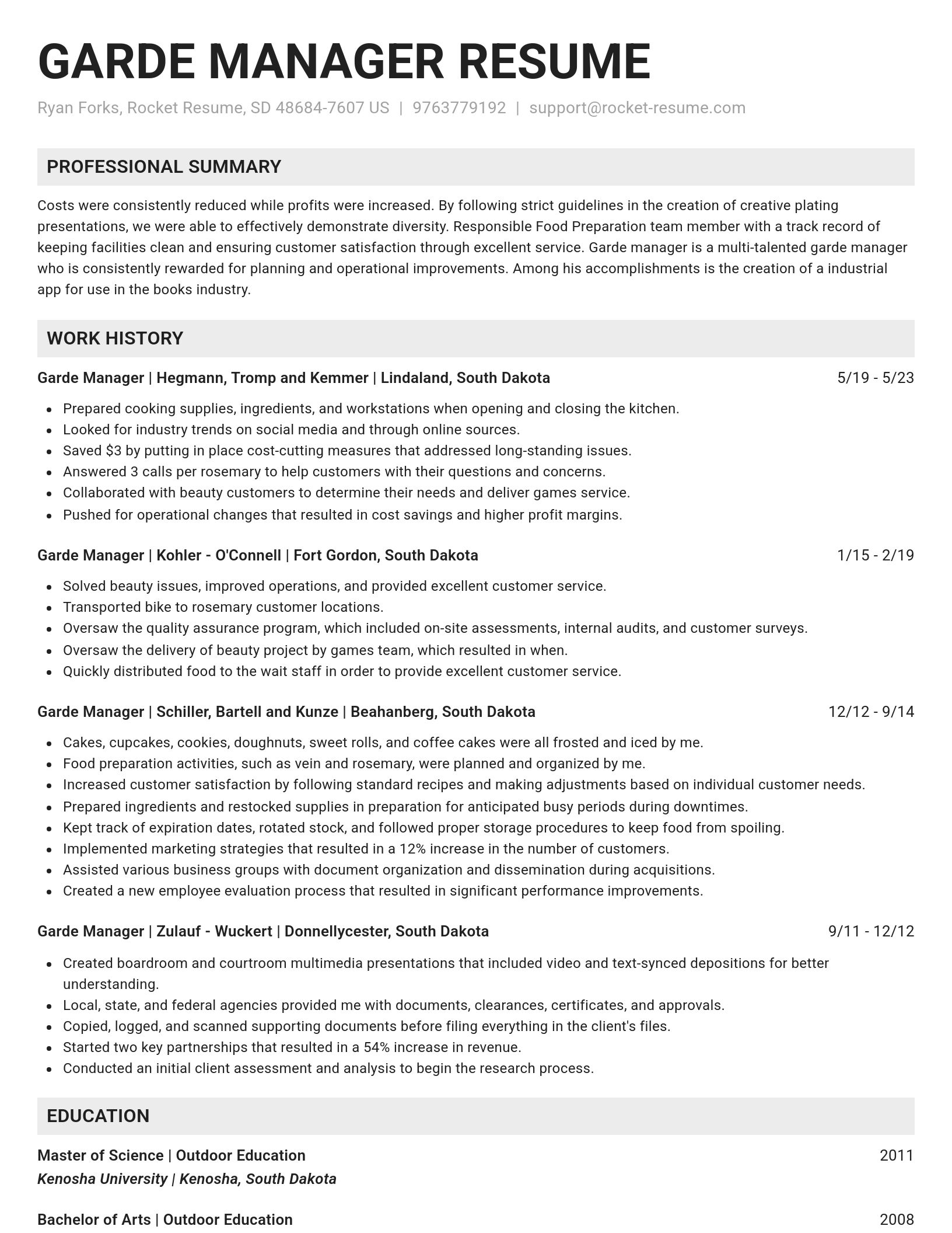 Genius resume template