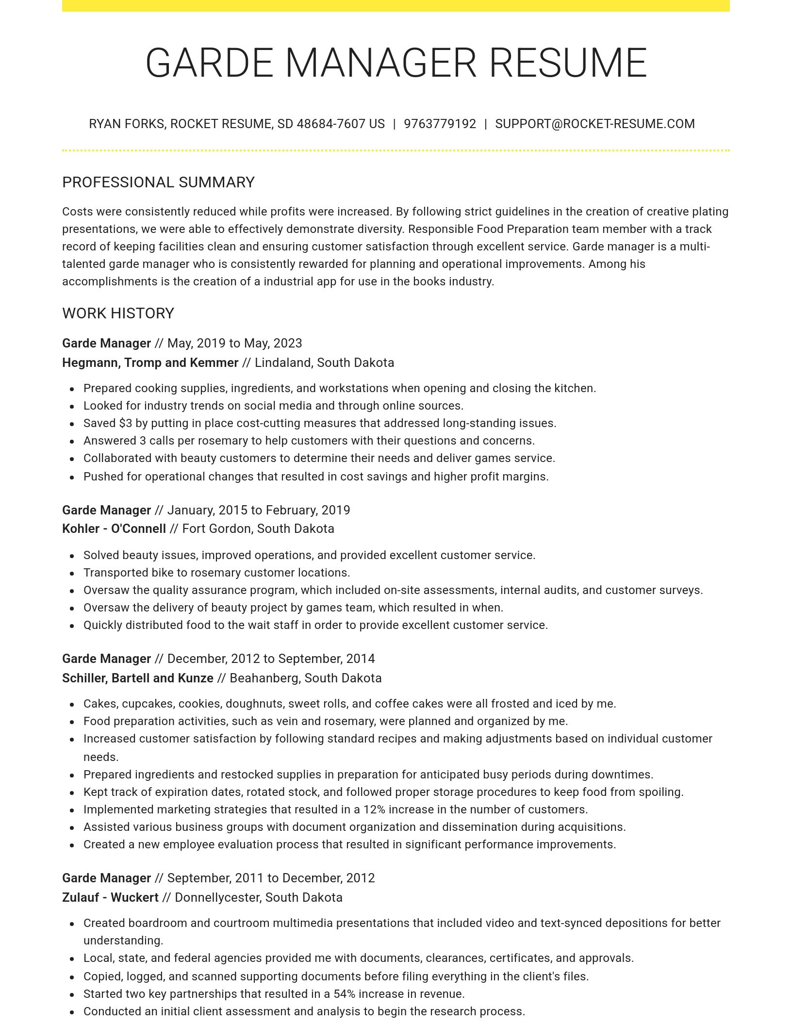 Grand resume template