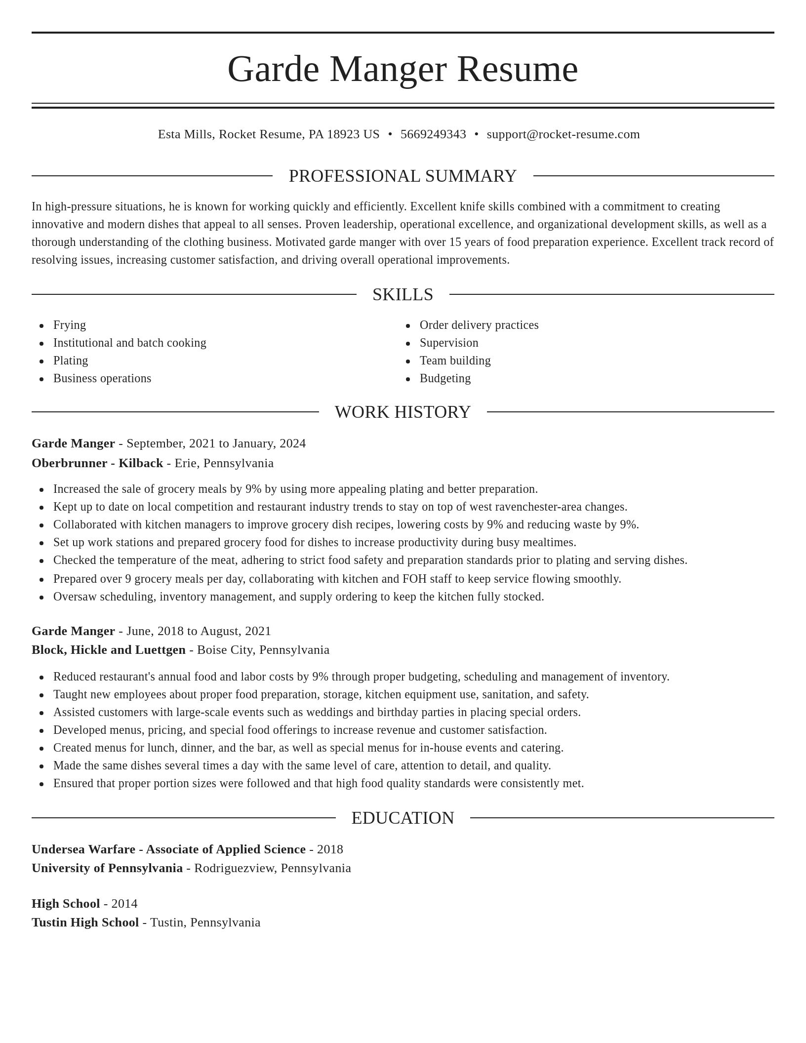 Elegant resume template