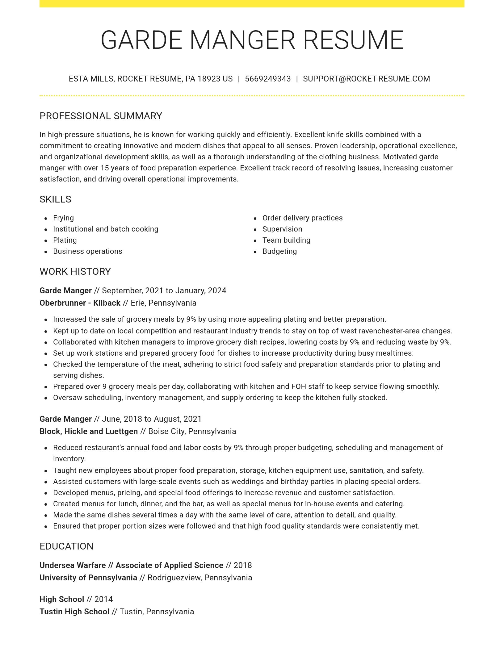 Grand resume template