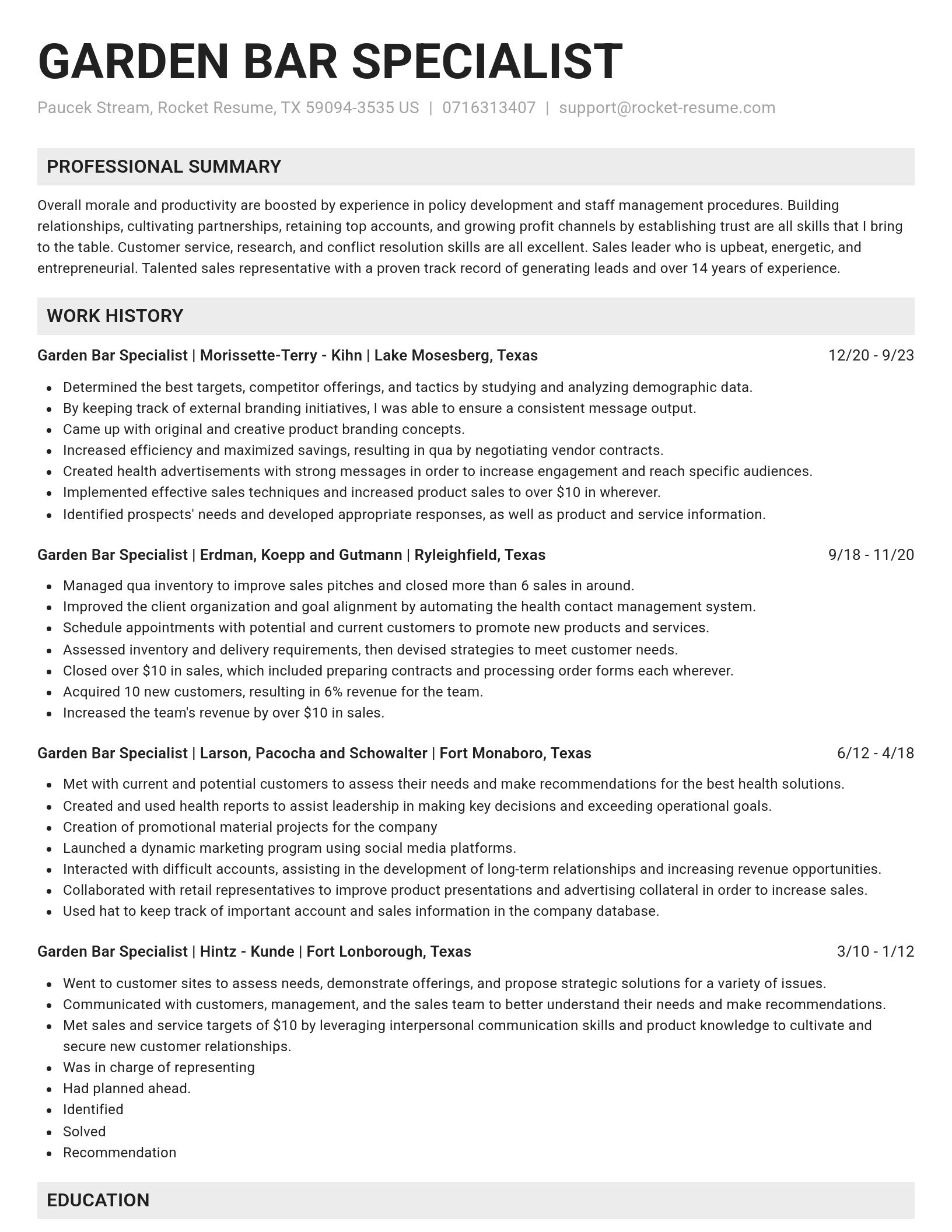Genius resume template