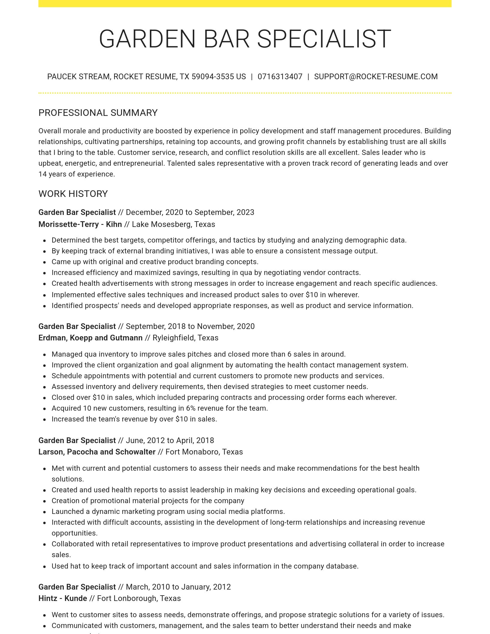 Grand resume template