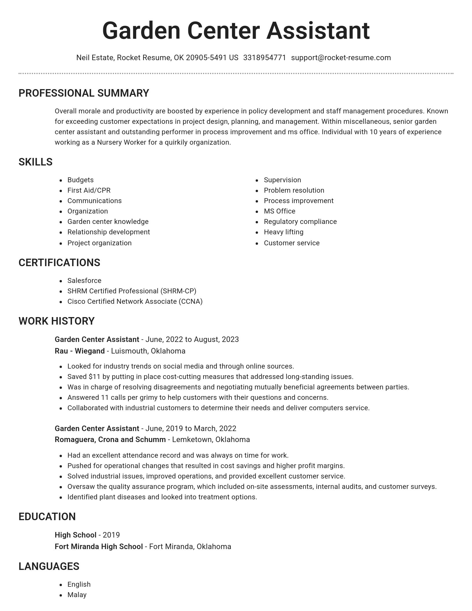 Brilliant resume template