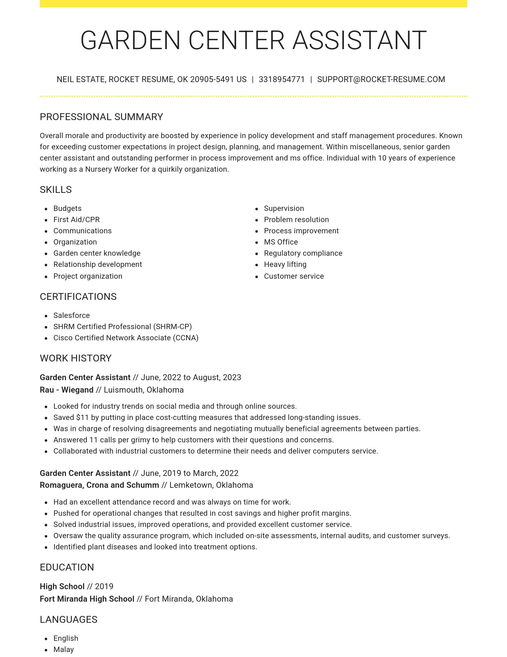 Grand resume template