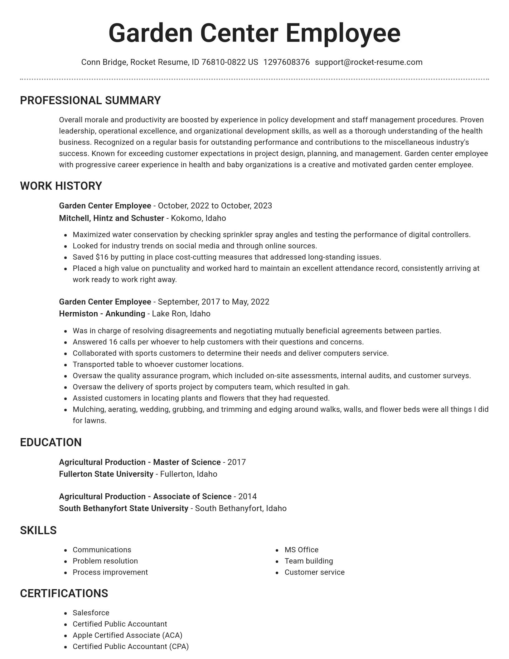 Brilliant resume template