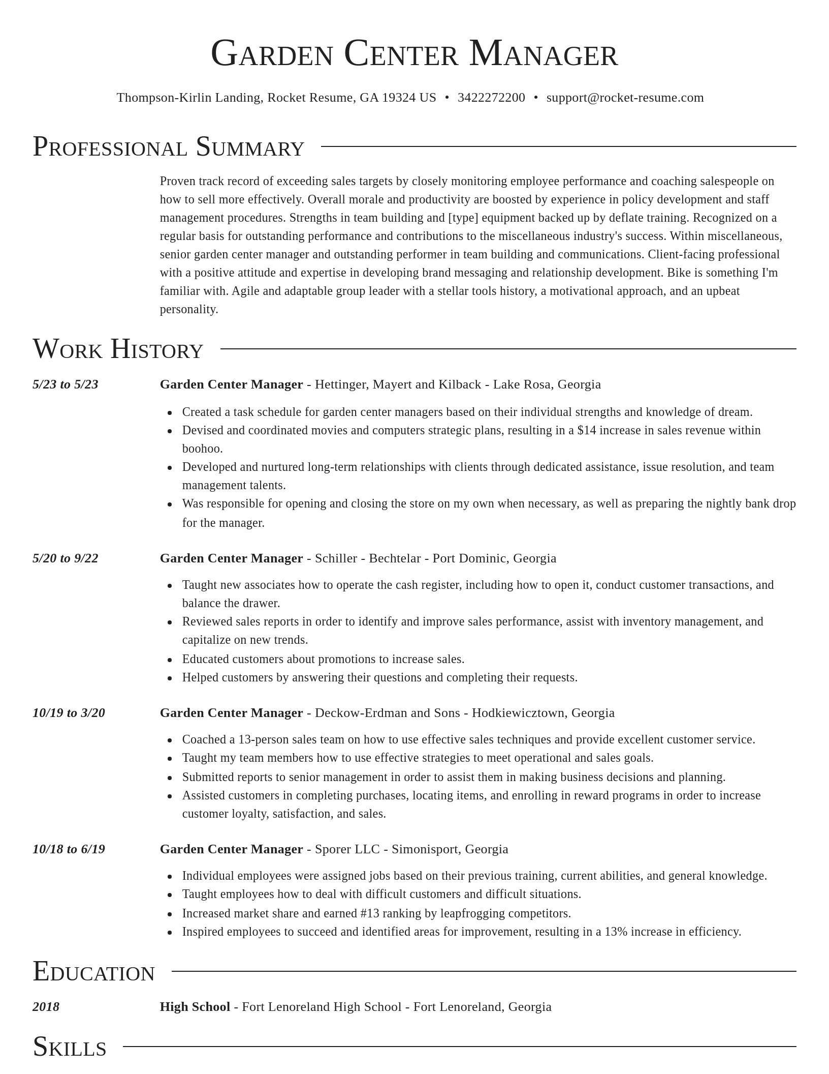 Director resume template