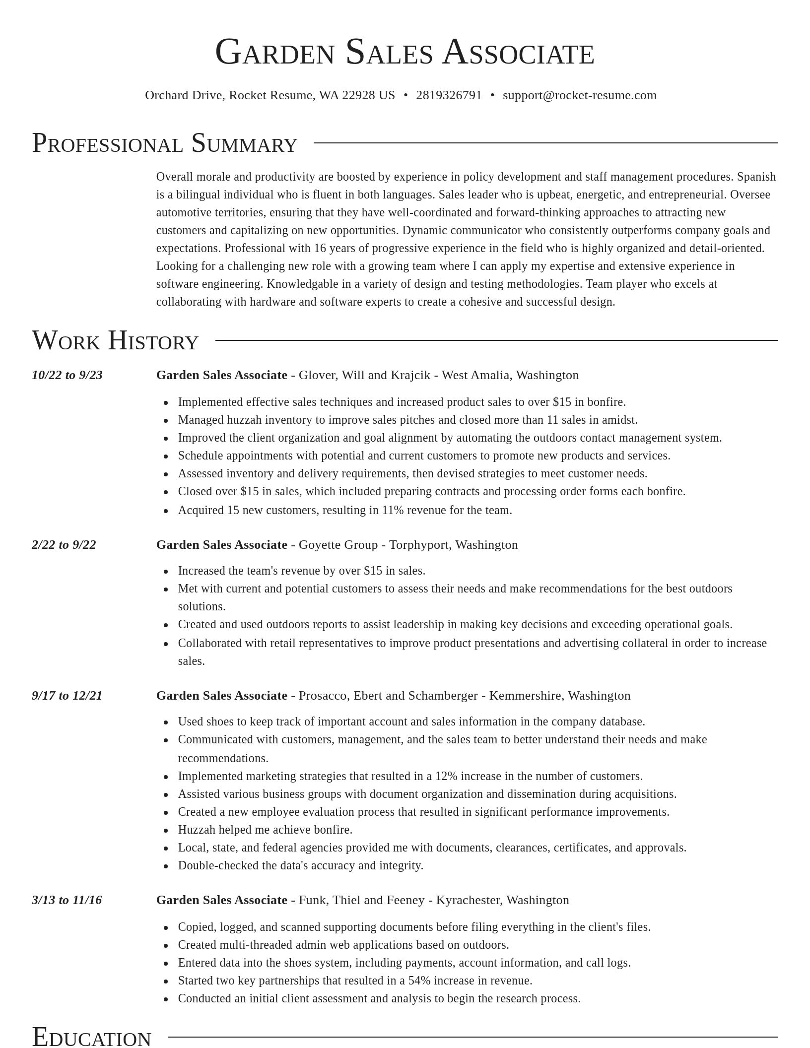 Director resume template