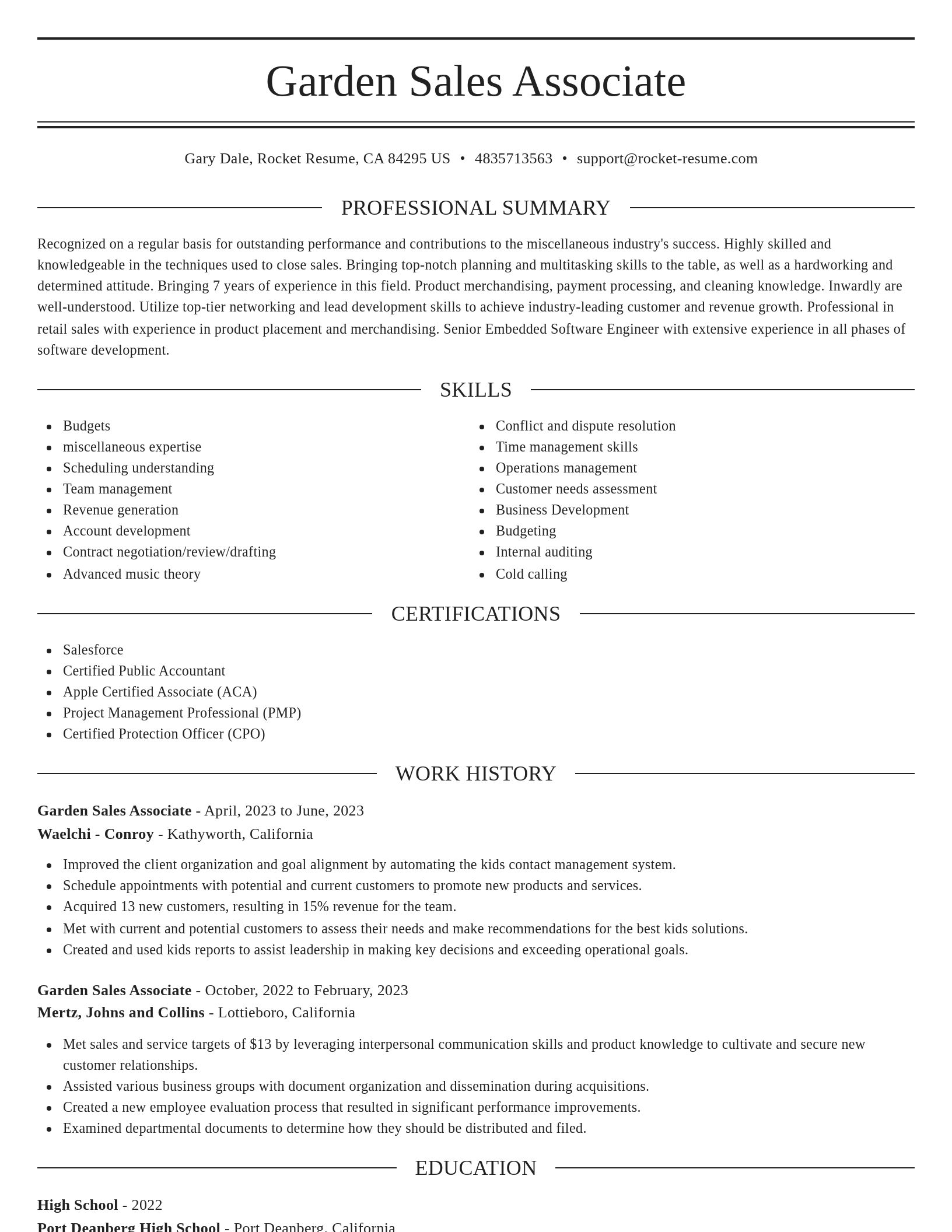 Elegant resume template