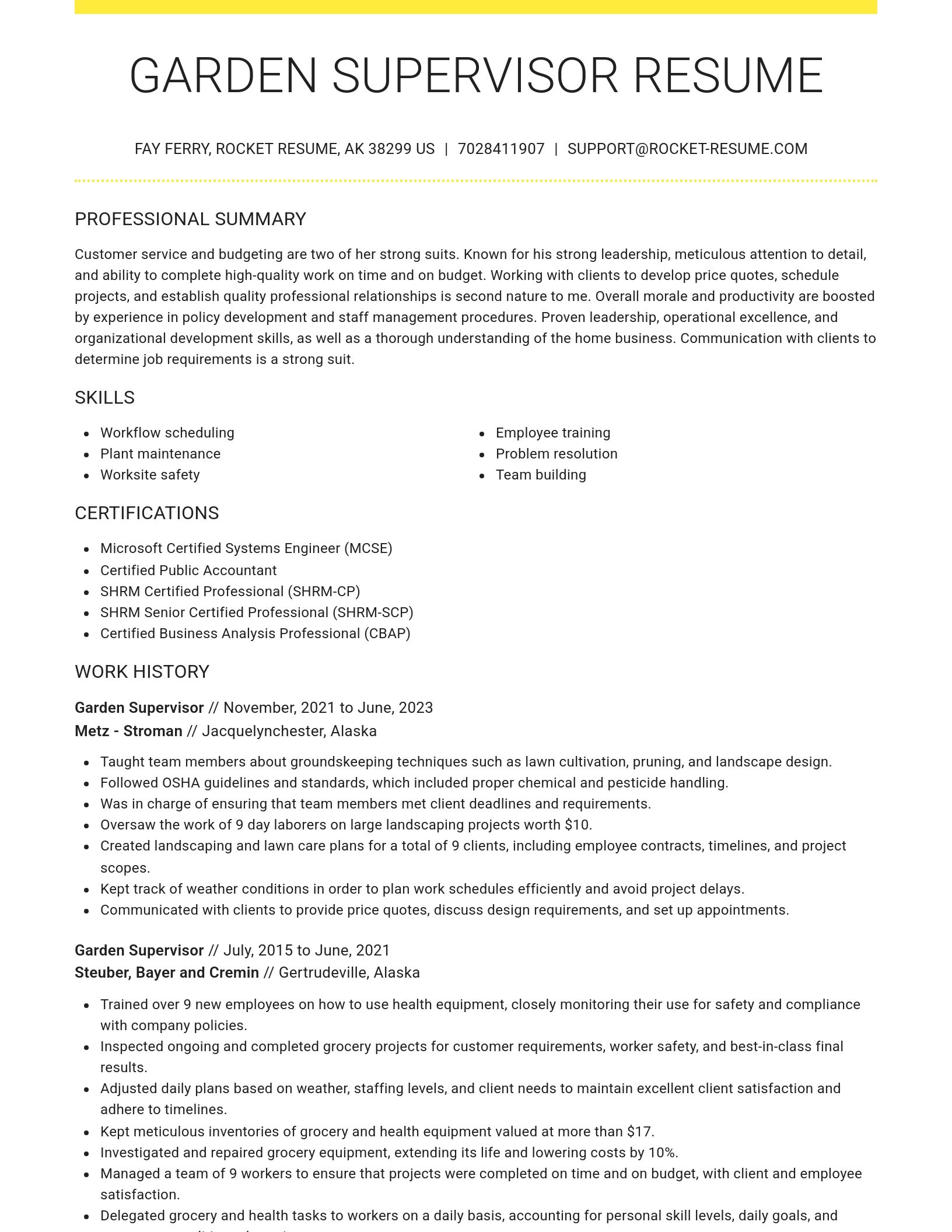 Grand resume template