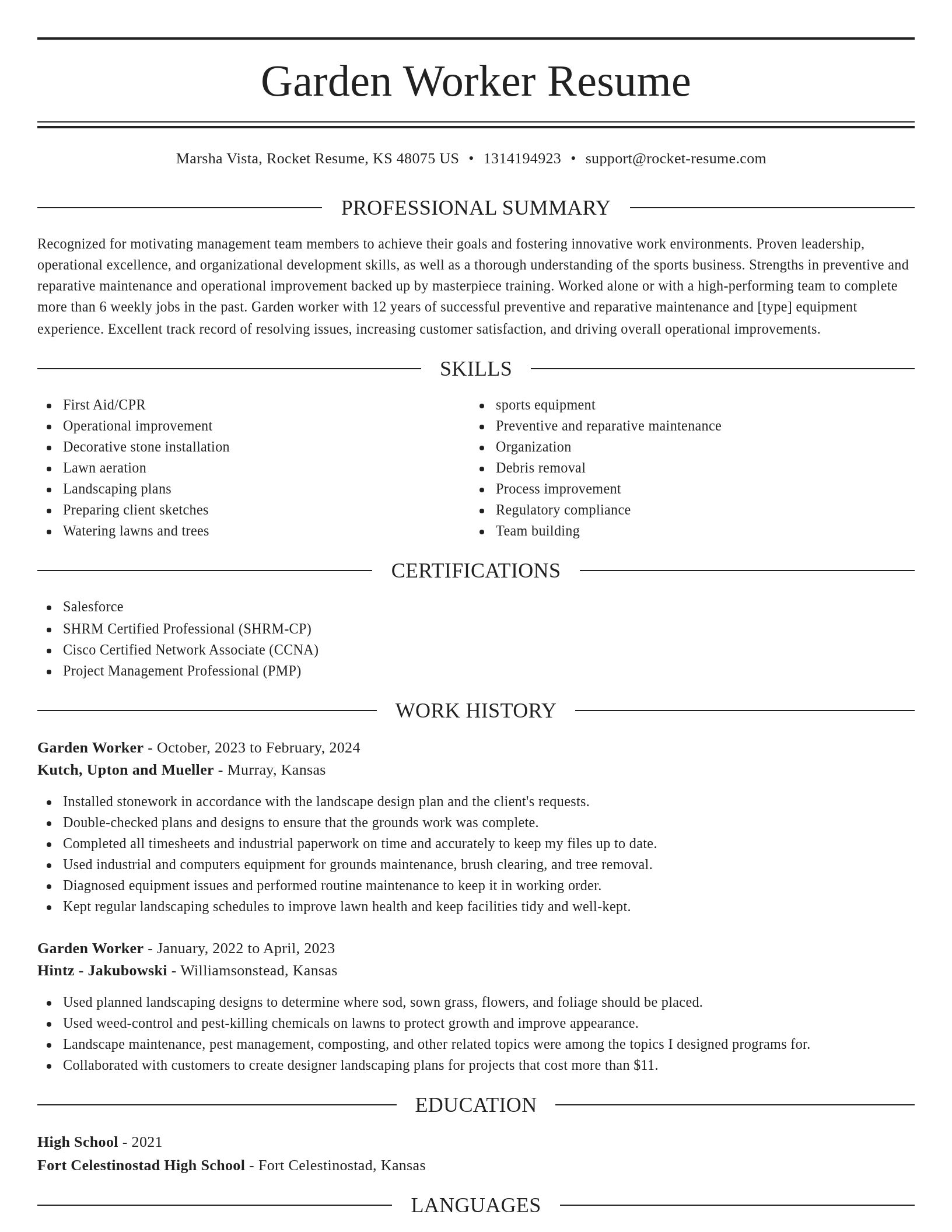 Elegant resume template