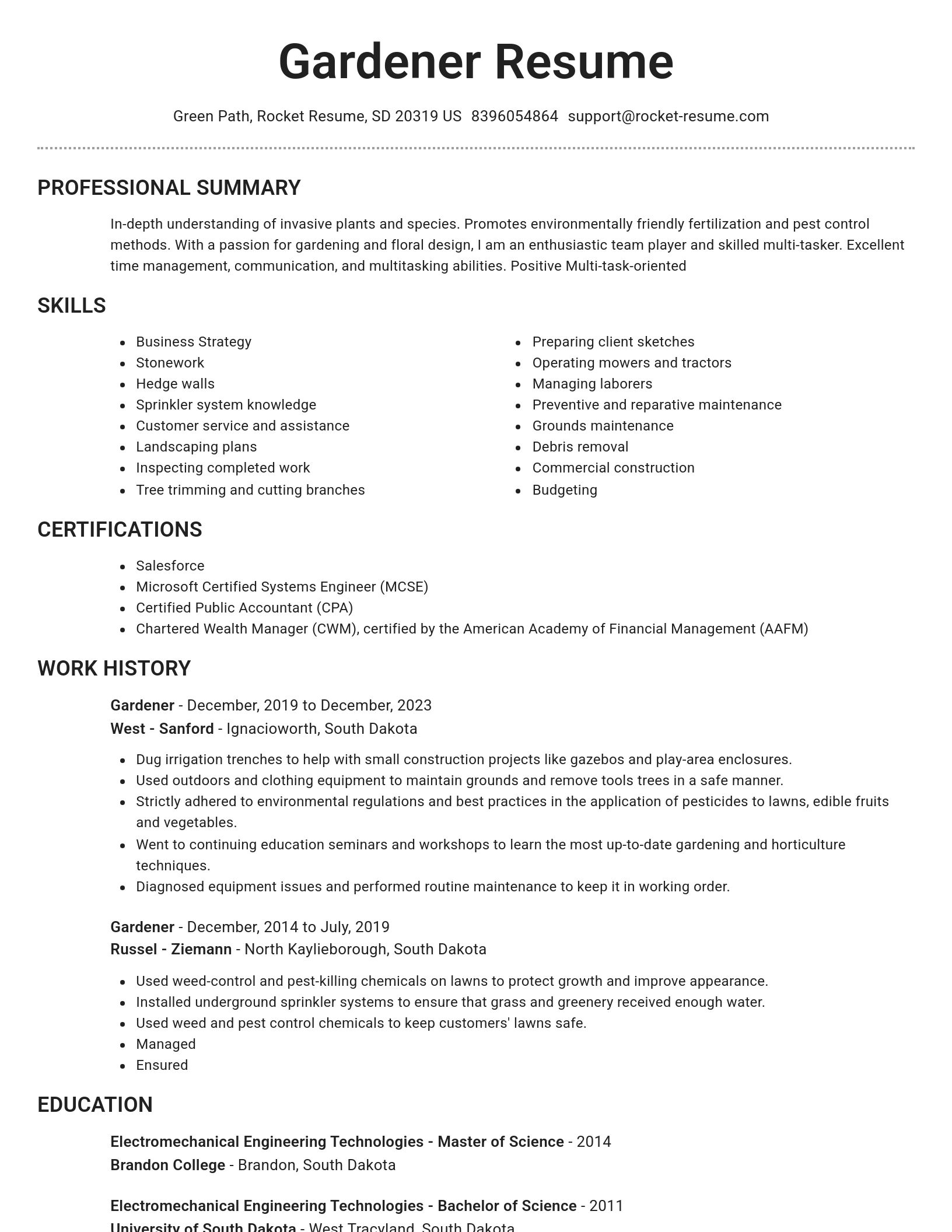 Brilliant resume template