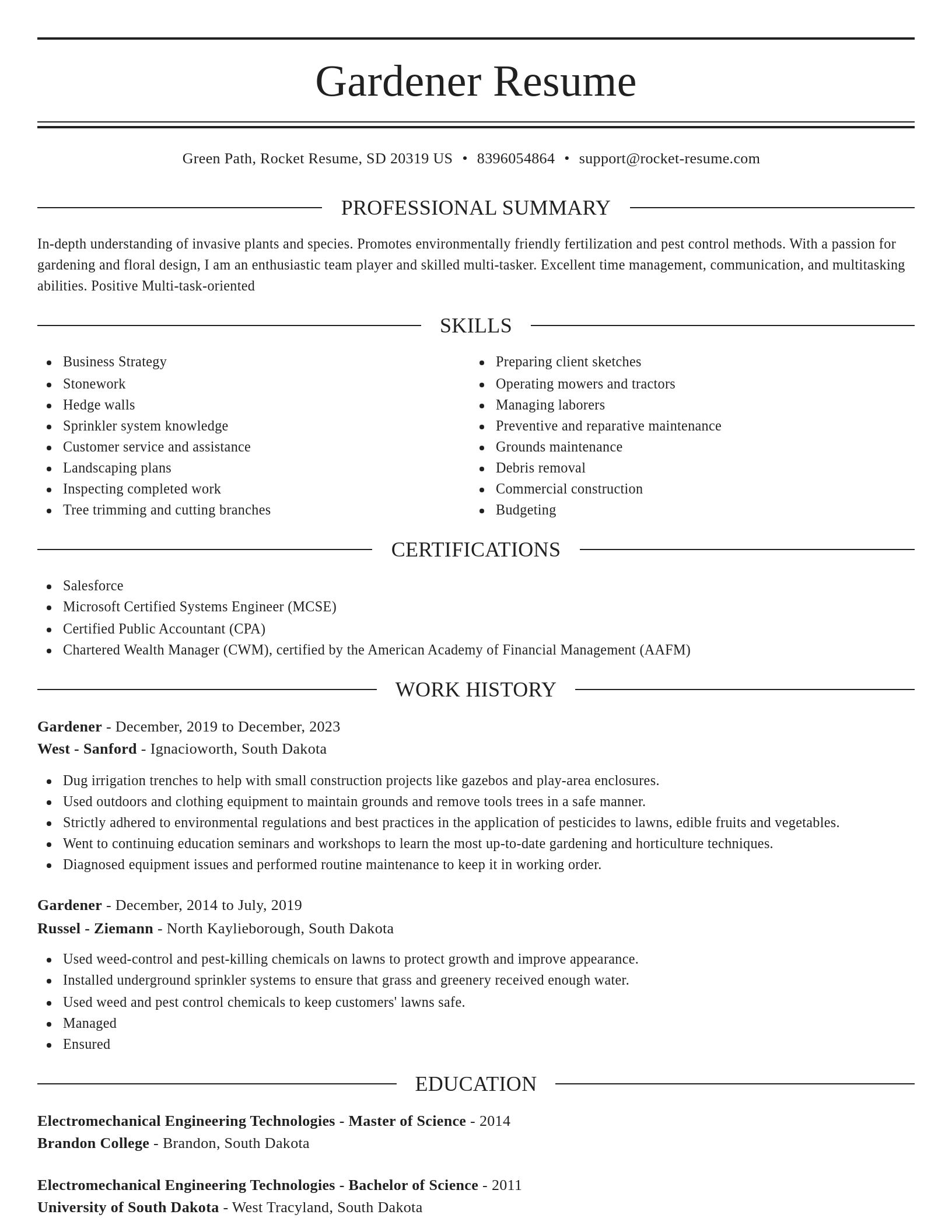Elegant resume template