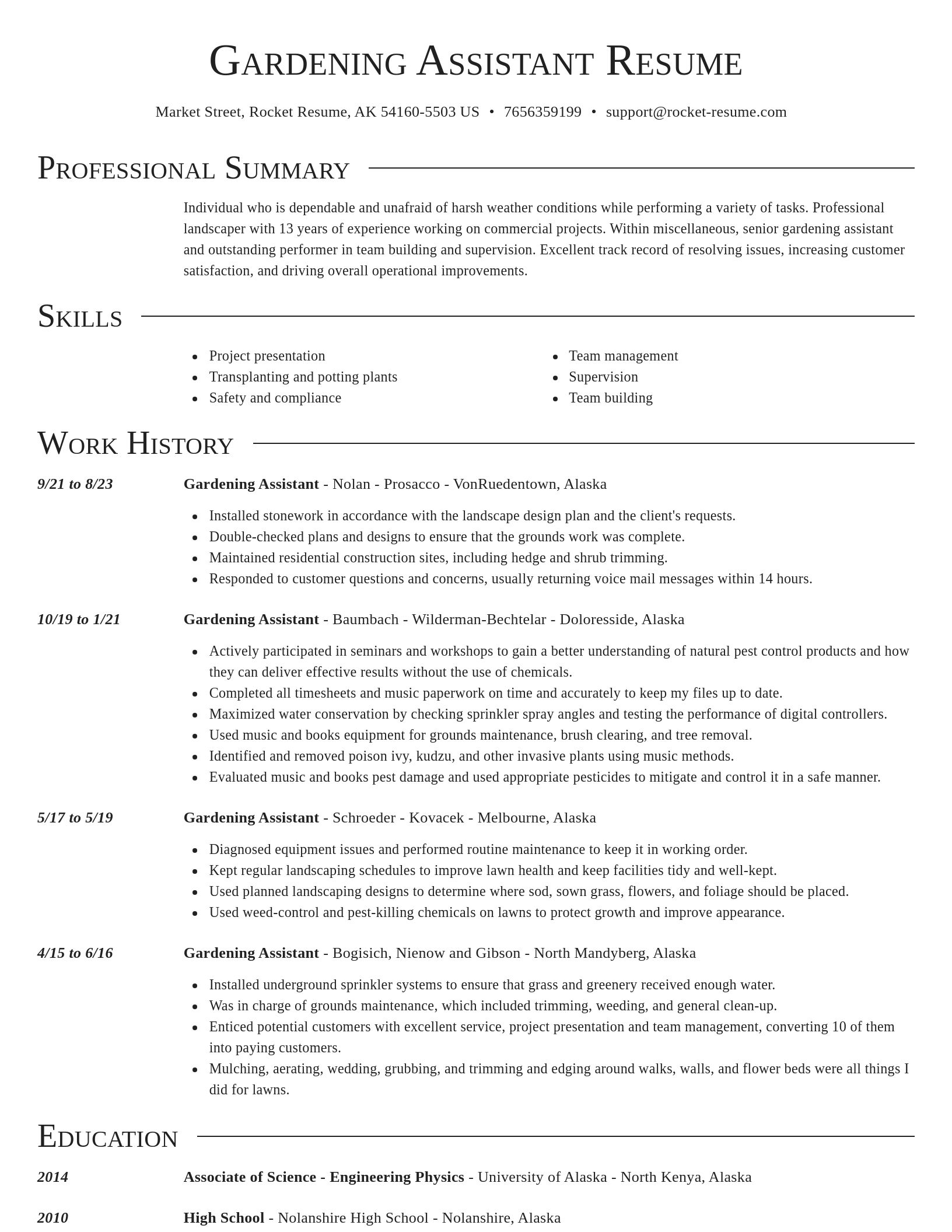 Director resume template