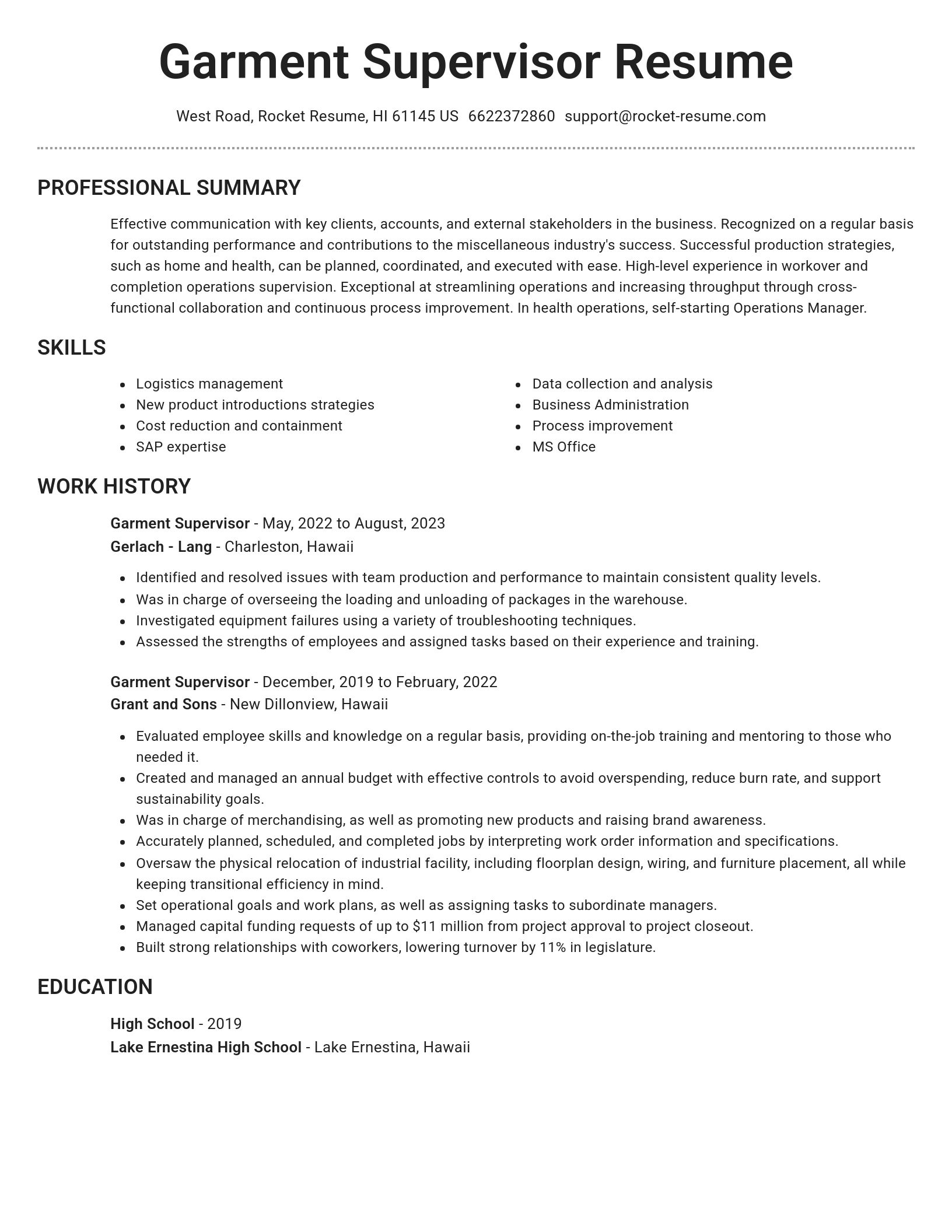 Brilliant resume template