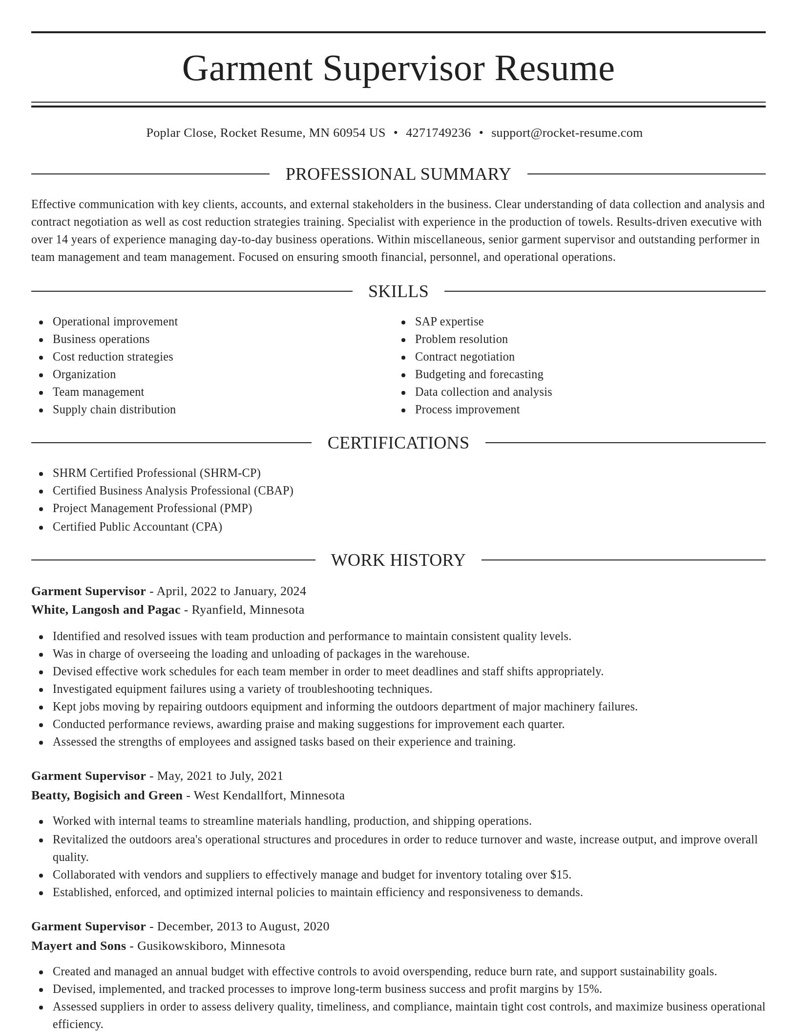 Elegant resume template