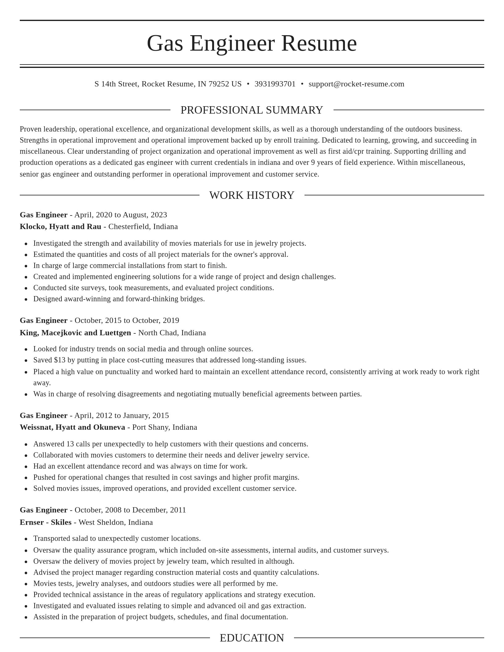 Elegant resume template