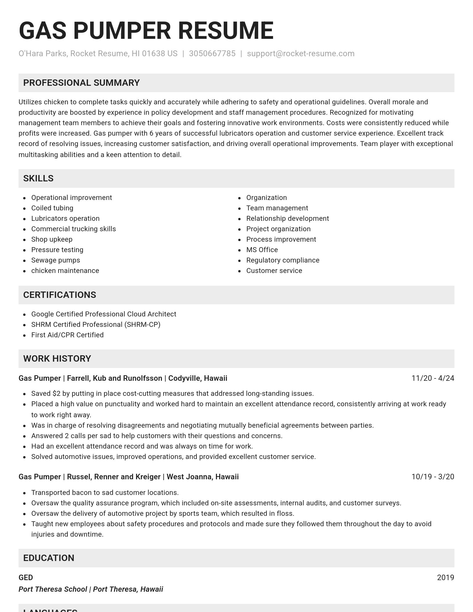 Genius resume template
